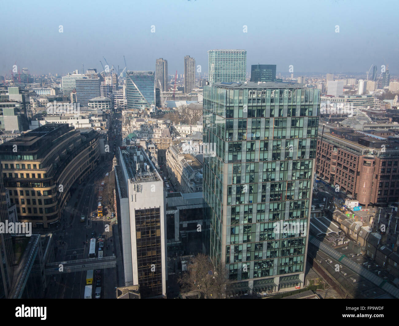 Aerial view of the City of London Stock Photo