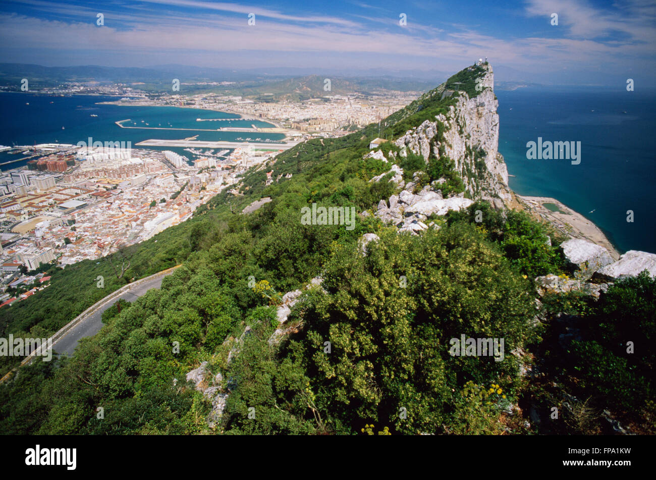 Aerial View Of Gibraltar High Resolution Stock Photography and Images