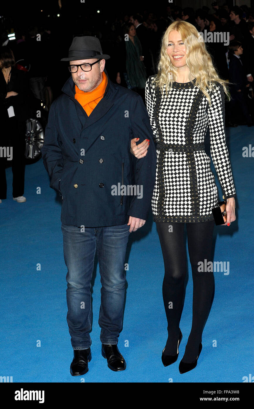 London, UK. 17th March, 2016. Matthew Vaughn & Claudia Schiffer  The Eagle Edwards, Taron Egerton  attending the European Premiere of EDDIE the EAGLE   at the Odeon Leicester Square  London  17th March 2016 Credit:  Peter Phillips/Alamy Live News Stock Photo