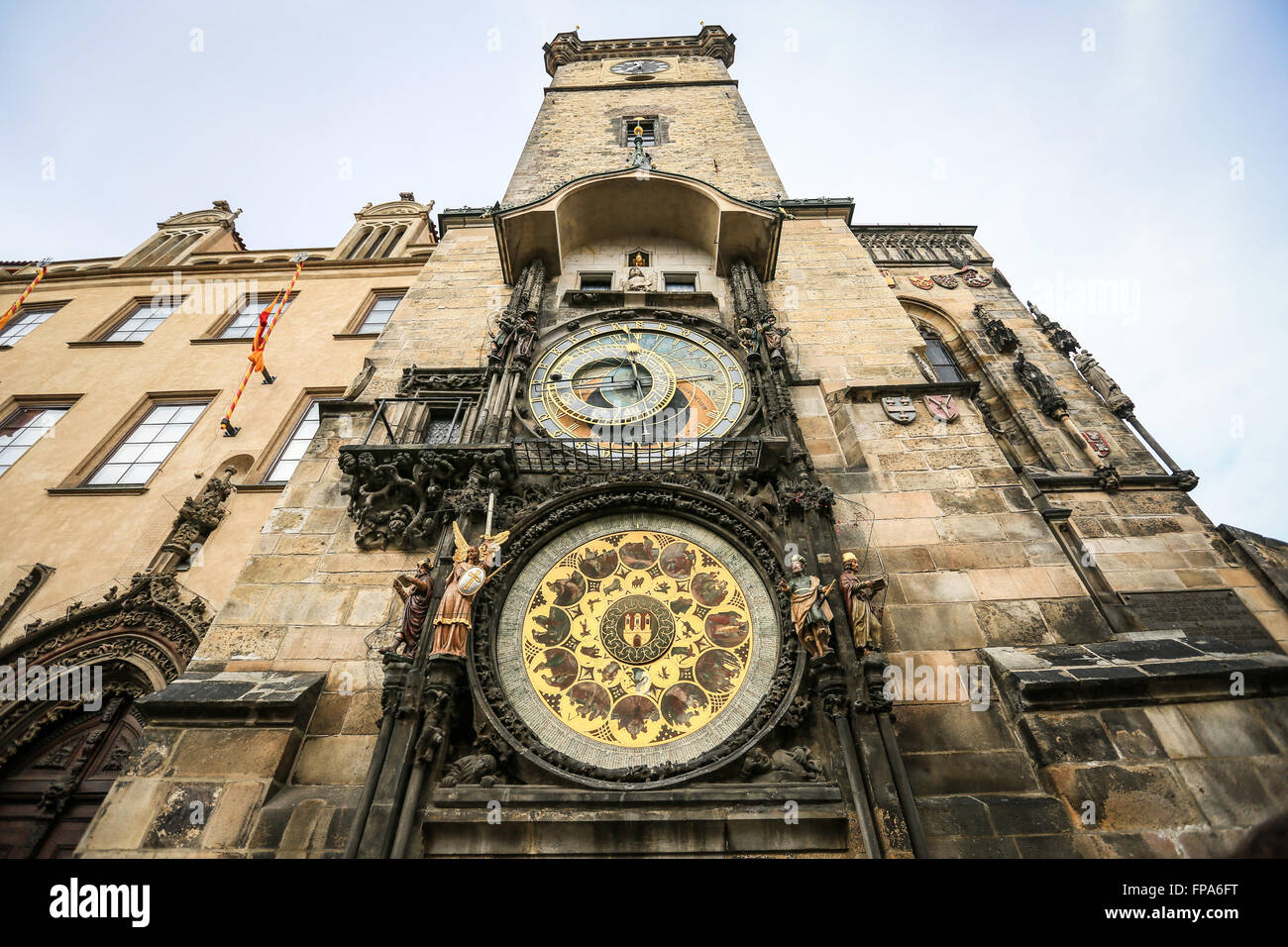 Prague, Czech Republic. 16th Mar, 2016. Astronomical clock in Old Town Square in Prague (UNESCO World Heritage List, 1992), Czech Republic, 15th century. © Aziz Karimov/Pacific Press/Alamy Live News Stock Photo