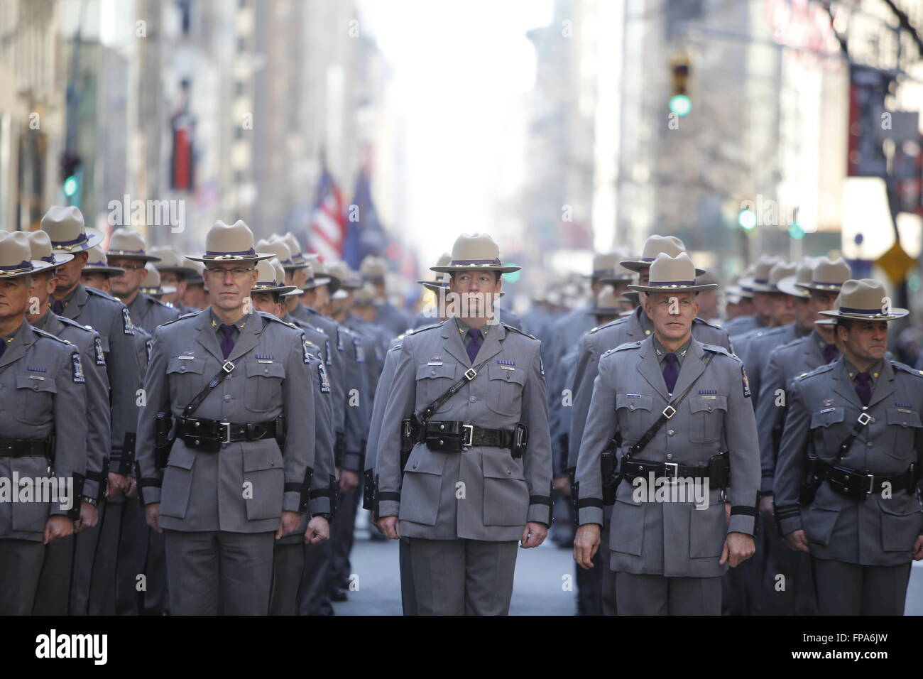 New York City, United States. 17th Mar, 2016. NY state troopers in