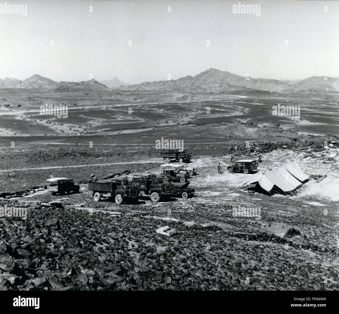 1962 Yemen Aden border Typical country on the Aden Yemen Border