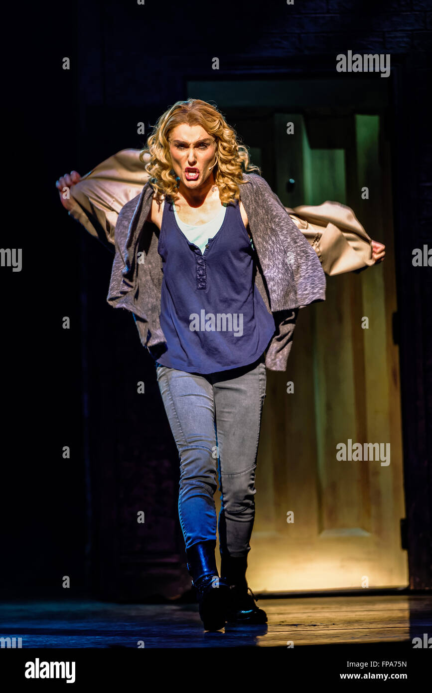 Sydney, Australia. 18th Mar, 2016. Jemma Rix as 'Molly' during the media preview of the Broadway and West End hit 'Ghost the Musical' directed by Matthew Warchus at the Theater Royal in Sydney. Credit:  Hugh Peterswald/Pacific Press/Alamy Live News Stock Photo