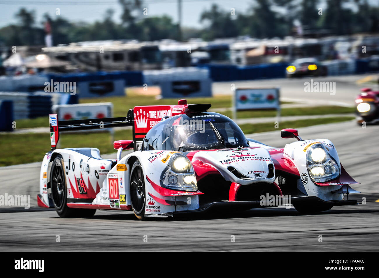 Sebring, Florida, USA. 17th Mar, 2016. Imsa WTSC 12 hours of Sebring endurance race. Thursday free practise day. #60 MICHAEL SHANK RACING (USA) LIGIER JS P2 LMP2 OLIVIER PLA (FRA) OSWALDO NEGRI JR (BRA) JOHN PEW (USA) Credit:  Action Plus Sports/Alamy Live News Stock Photo