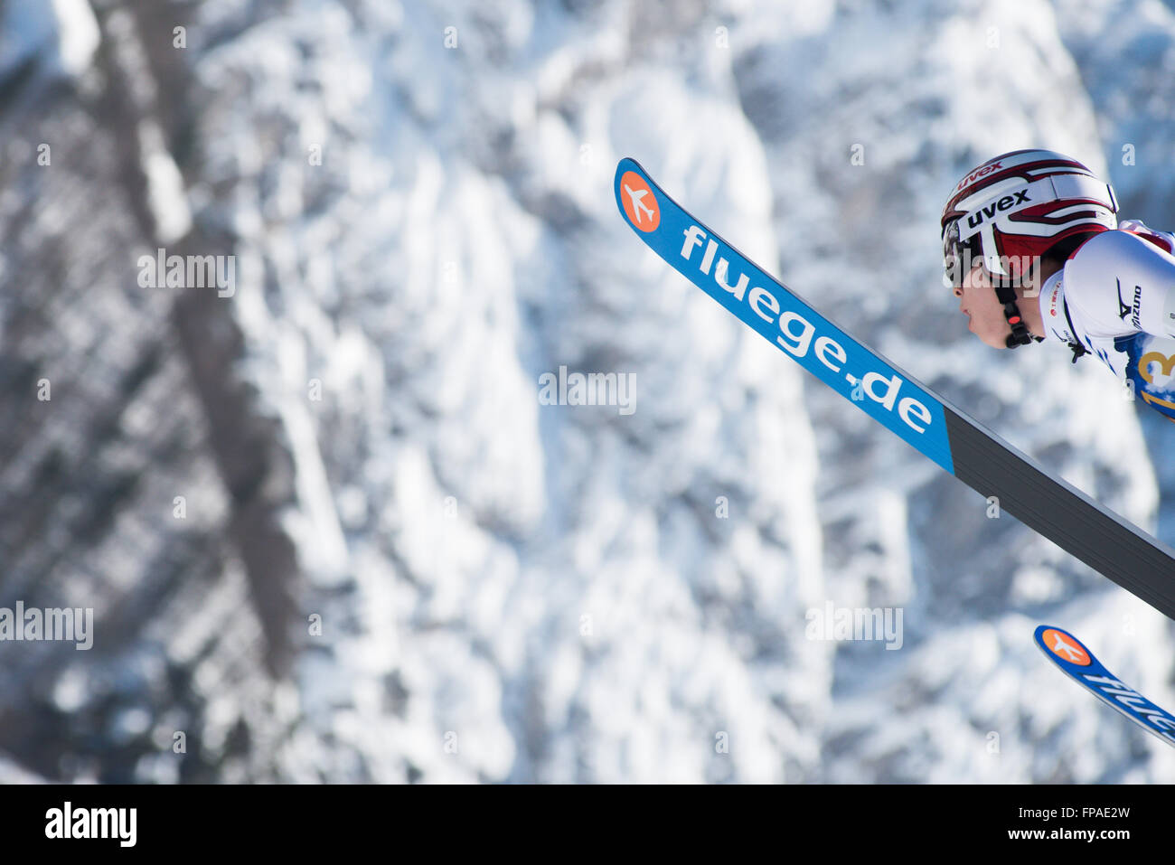 Planica, Slovenia. 18th Mar, 2016. Ryoyu Kobayashi of Japan competes during Planica FIS Ski Jumping World Cup finals on the March 18, 2016 in Planica, Slovenia. © Rok Rakun/Pacific Press/Alamy Live News Stock Photo