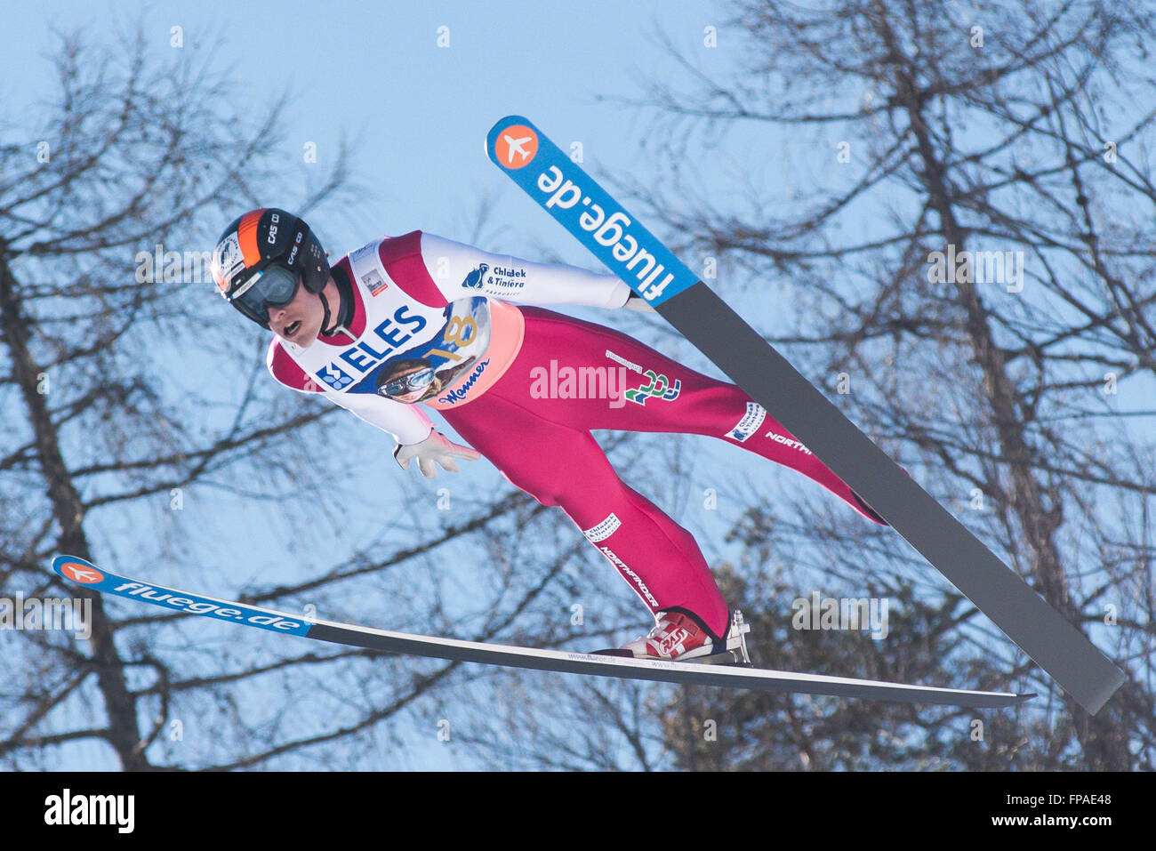 Planica, Slovenia. 18th Mar, 2016. Jan Matura of Czech Republic competes during Planica FIS Ski Jumping World Cup finals on the March 18, 2016 in Planica, Slovenia. © Rok Rakun/Pacific Press/Alamy Live News Stock Photo