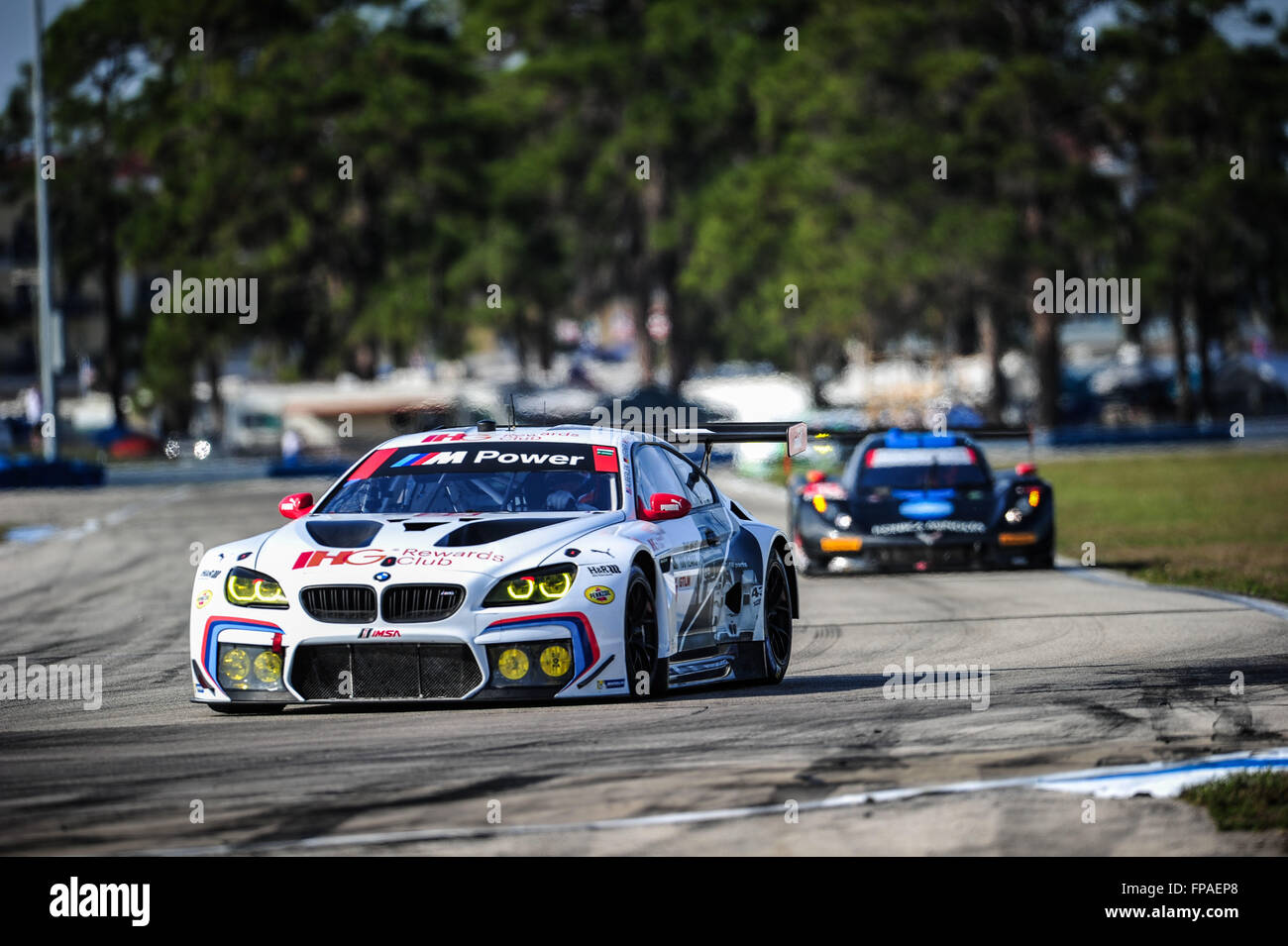 Sebring, Florida, USA. 18th Mar, 2016. Imsa WTSC 12 hours of Sebring endurance race. Friday practise and qualification day. #25 BMW TEAM RLL (USA) BMW M6 GTLM BILL AUBERLEN (USA) AUGUSTO FARFUS (BRA) DIRK WERNER (DEU) BRUNO SPENGLER (CAN) Credit:  Action Plus Sports/Alamy Live News Stock Photo