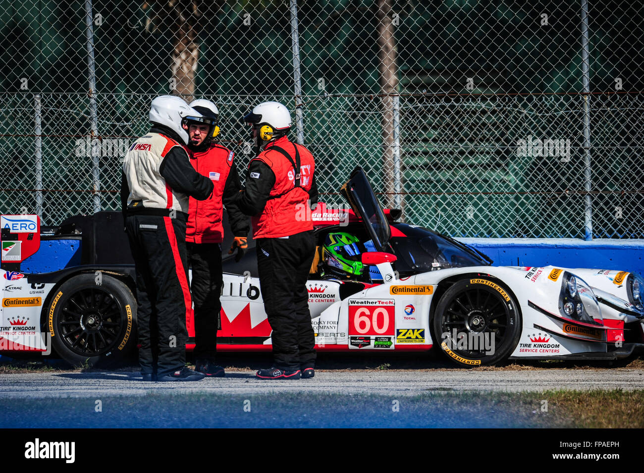 Sebring, Florida, USA. 18th Mar, 2016. Imsa WTSC 12 hours of Sebring endurance race. Friday practise and qualification day. #60 MICHAEL SHANK RACING (USA) LIGIER JS P2 LMP2 OLIVIER PLA (FRA) OSWALDO NEGRI JR (BRA) JOHN PEW (USA) Credit:  Action Plus Sports/Alamy Live News Stock Photo