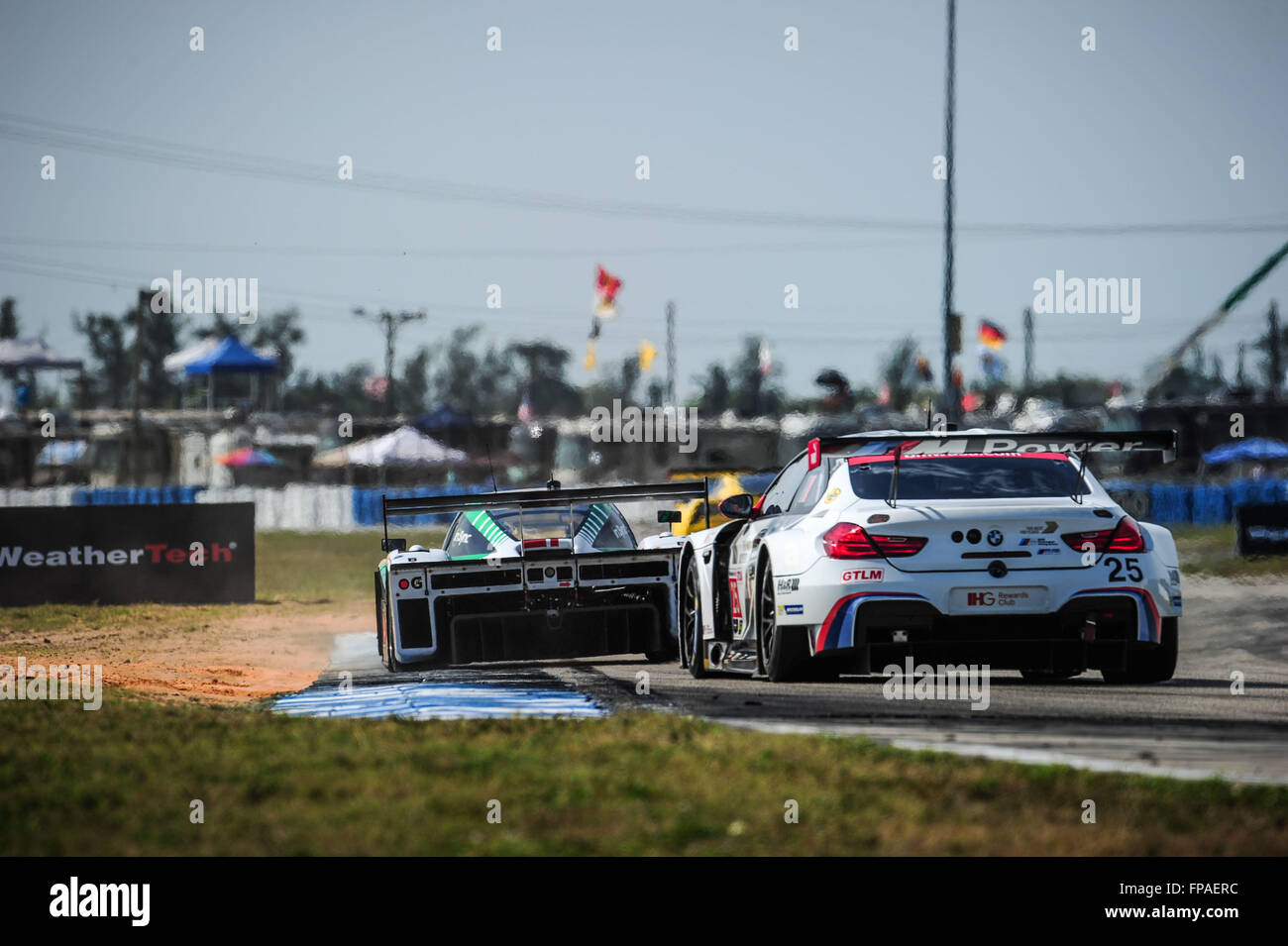 Sebring, Florida, USA. 18th Mar, 2016. Imsa WTSC 12 hours of Sebring endurance race. Friday practise and qualification day. #25 BMW TEAM RLL (USA) BMW M6 GTLM BILL AUBERLEN (USA) AUGUSTO FARFUS (BRA) DIRK WERNER (DEU) BRUNO SPENGLER (CAN) Credit:  Action Plus Sports/Alamy Live News Stock Photo