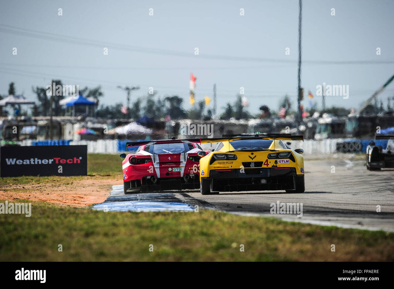 Sebring, Florida, USA. 18th Mar, 2016. Imsa WTSC 12 hours of Sebring endurance race. Friday practise and qualification day. #4 CORVETTE RACING (USA) CORVETTE C7R GTLM MARCEL FASSLER (CHE) TOMMY MILNER (USA) OLIVER GAVIN (GBR) Credit:  Action Plus Sports/Alamy Live News Stock Photo
