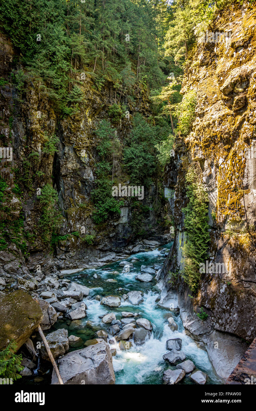 The Coquihalla River as it flows through the Coquihalla Canyon at the ...