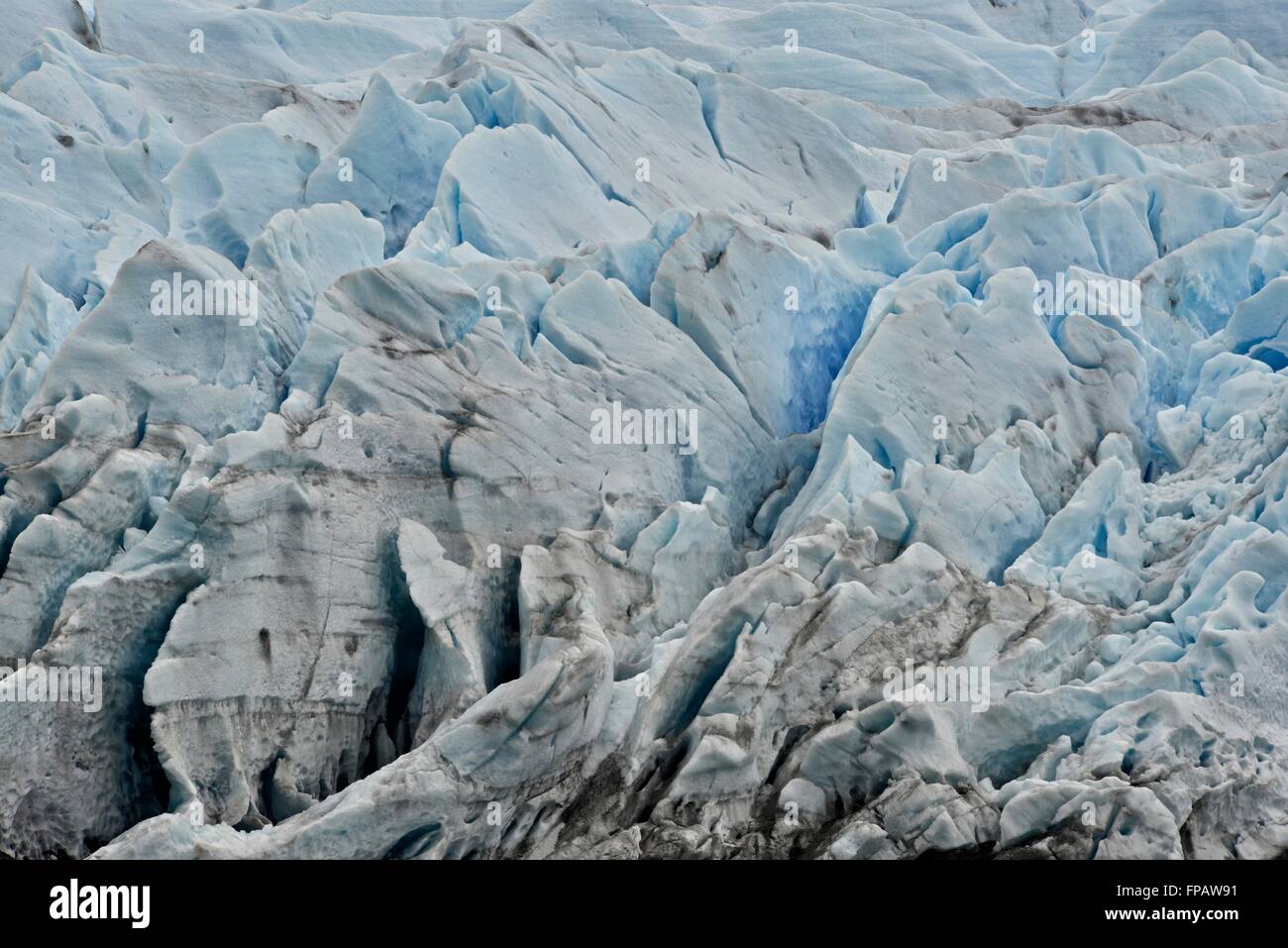 Brüggen Glacier, also known as Pío XI Glacier is the only advancing tidewater glacier in South America. It is in southern Chile Stock Photo
