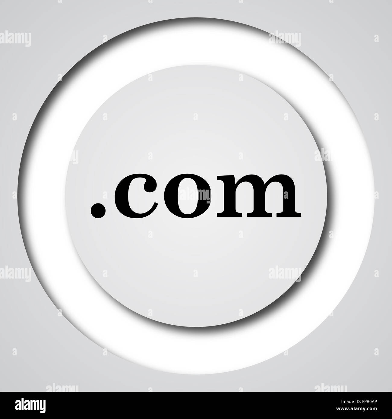 .com icon. Internet button on white background Stock Photo - Alamy