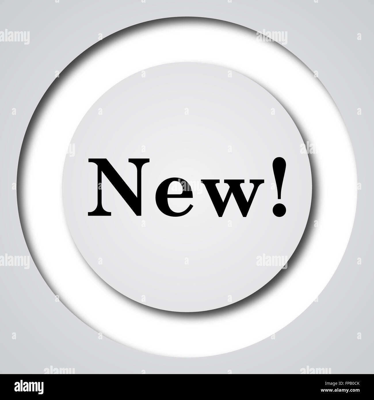 New icon. Internet button on white background Stock Photo - Alamy