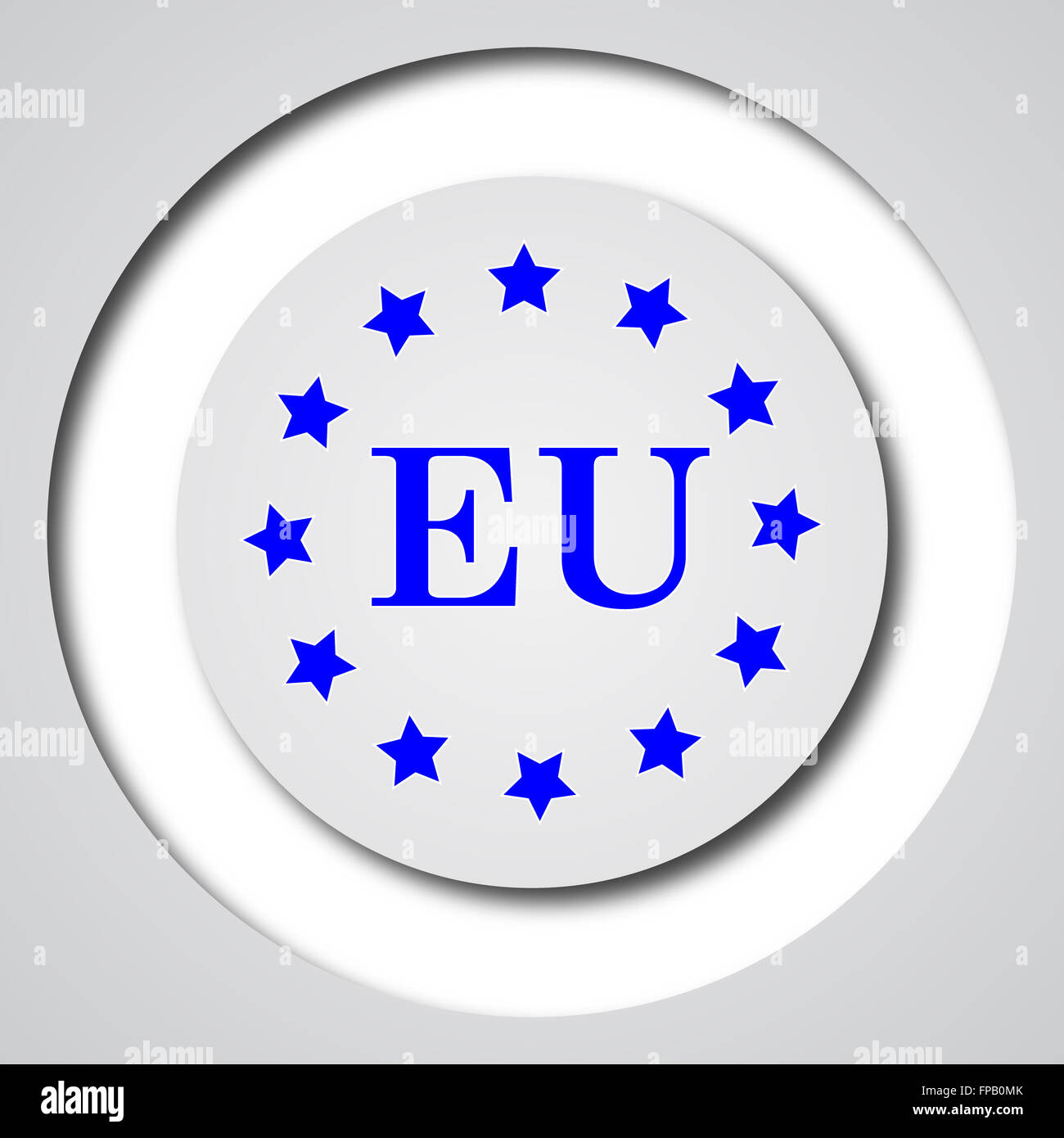 European union icon. Internet button on white background Stock Photo ...