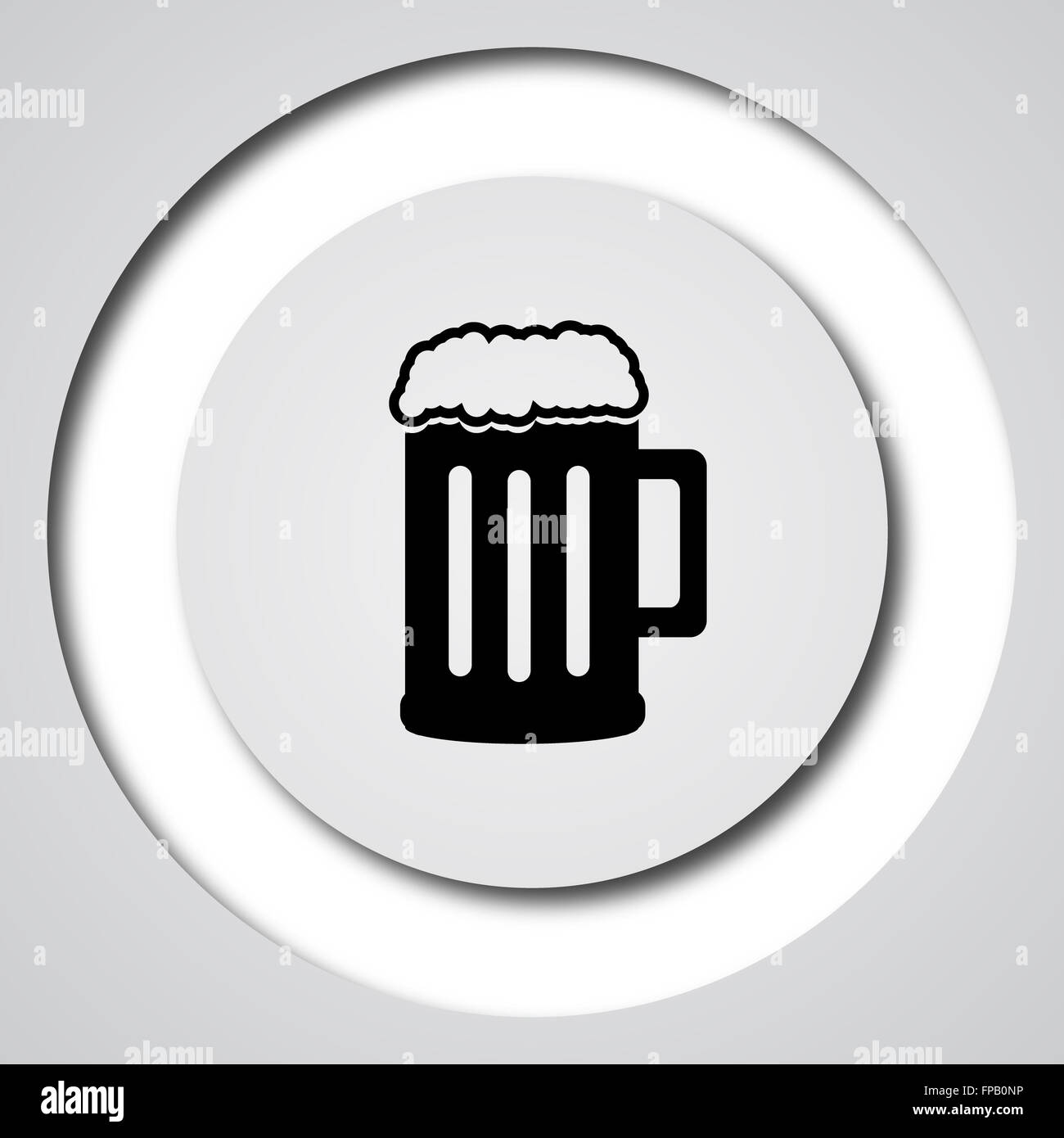 Beer icon. Internet button on white background Stock Photo - Alamy