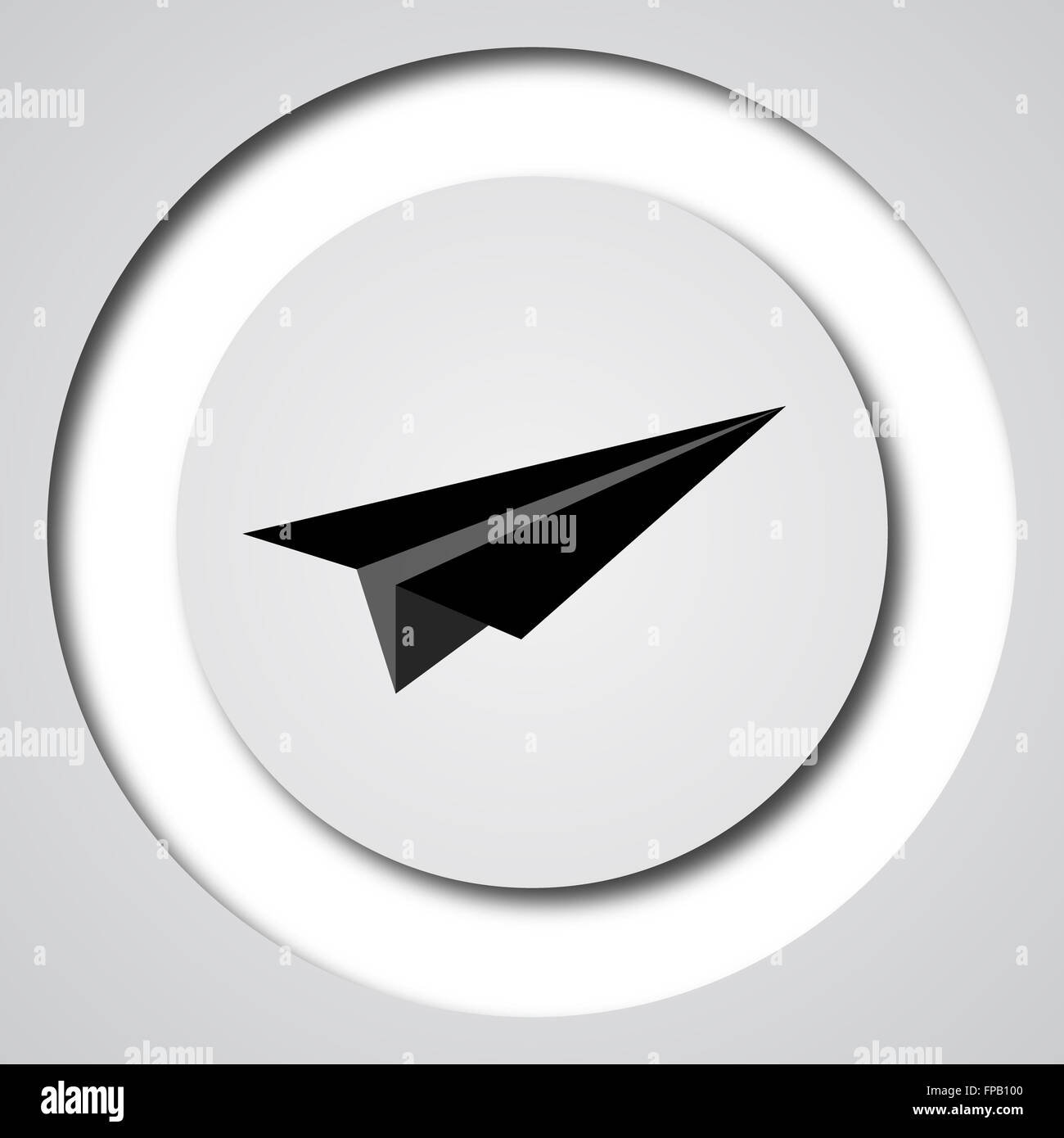 Paper plane icon. Internet button on white background Stock Photo - Alamy