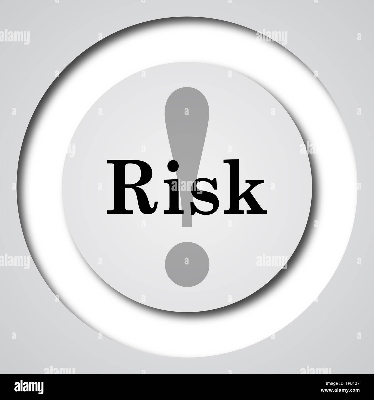 Risk icon. Internet button on white background Stock Photo - Alamy