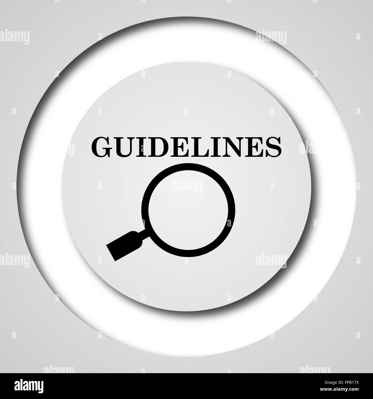 Guidelines icon. Internet button on white background Stock Photo - Alamy
