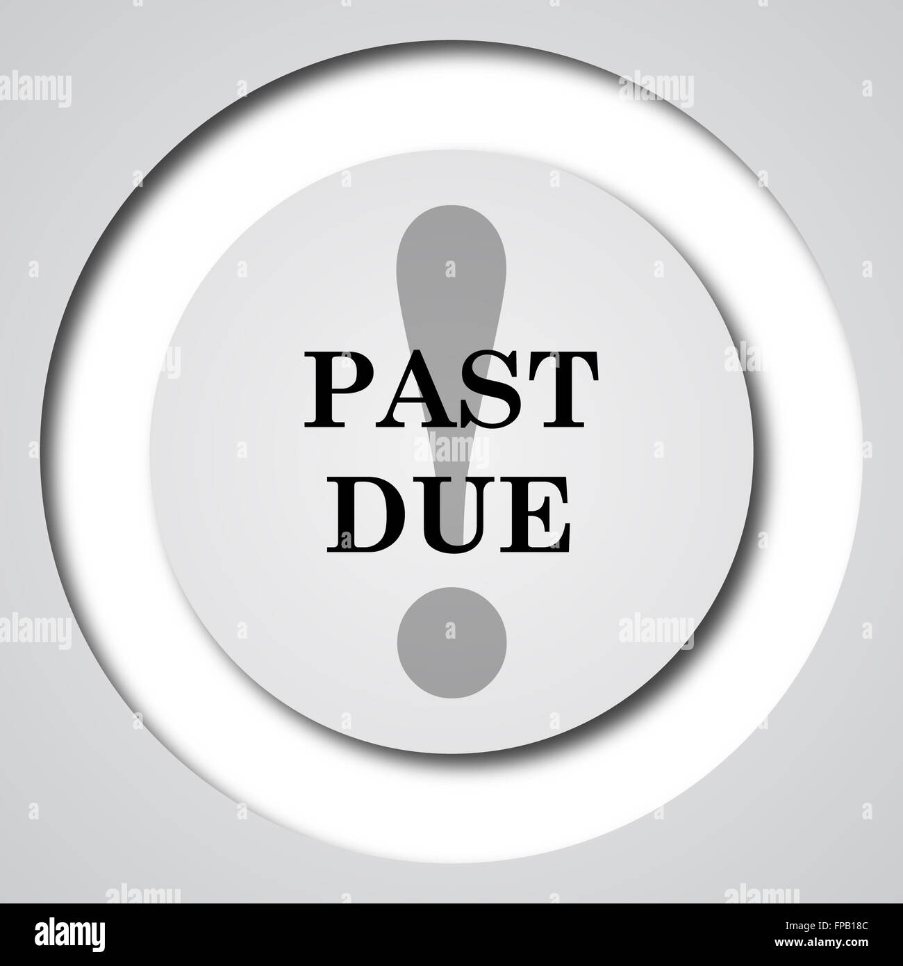 Past due icon. Internet button on white background Stock Photo - Alamy