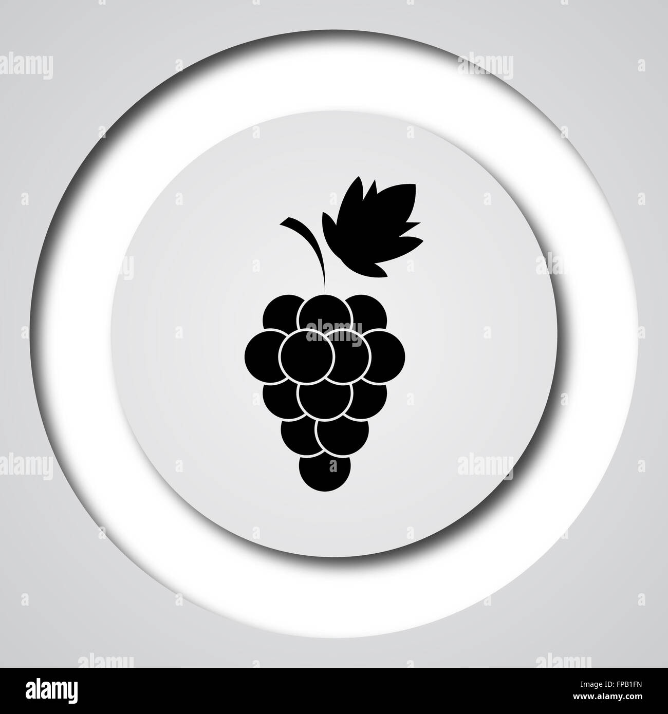 Grape icon. Internet button on white background Stock Photo - Alamy