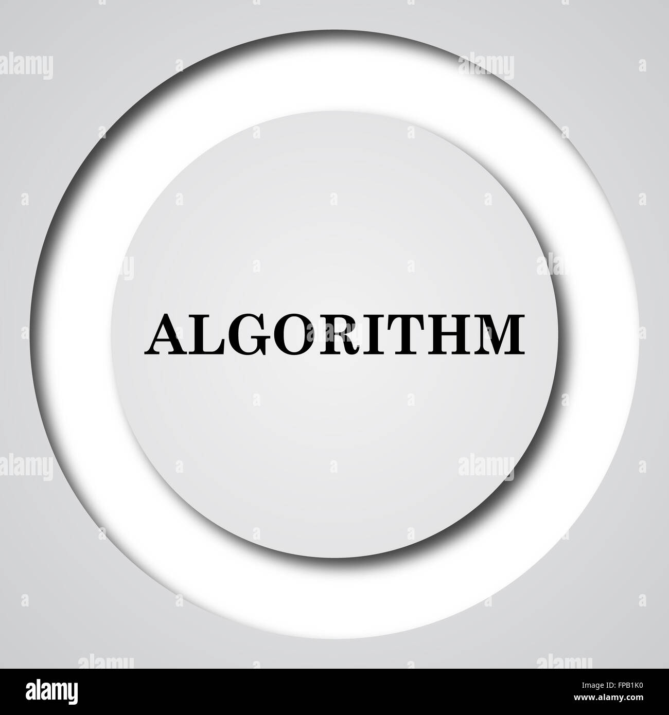 Algorithm icon. Internet button on white background Stock Photo - Alamy