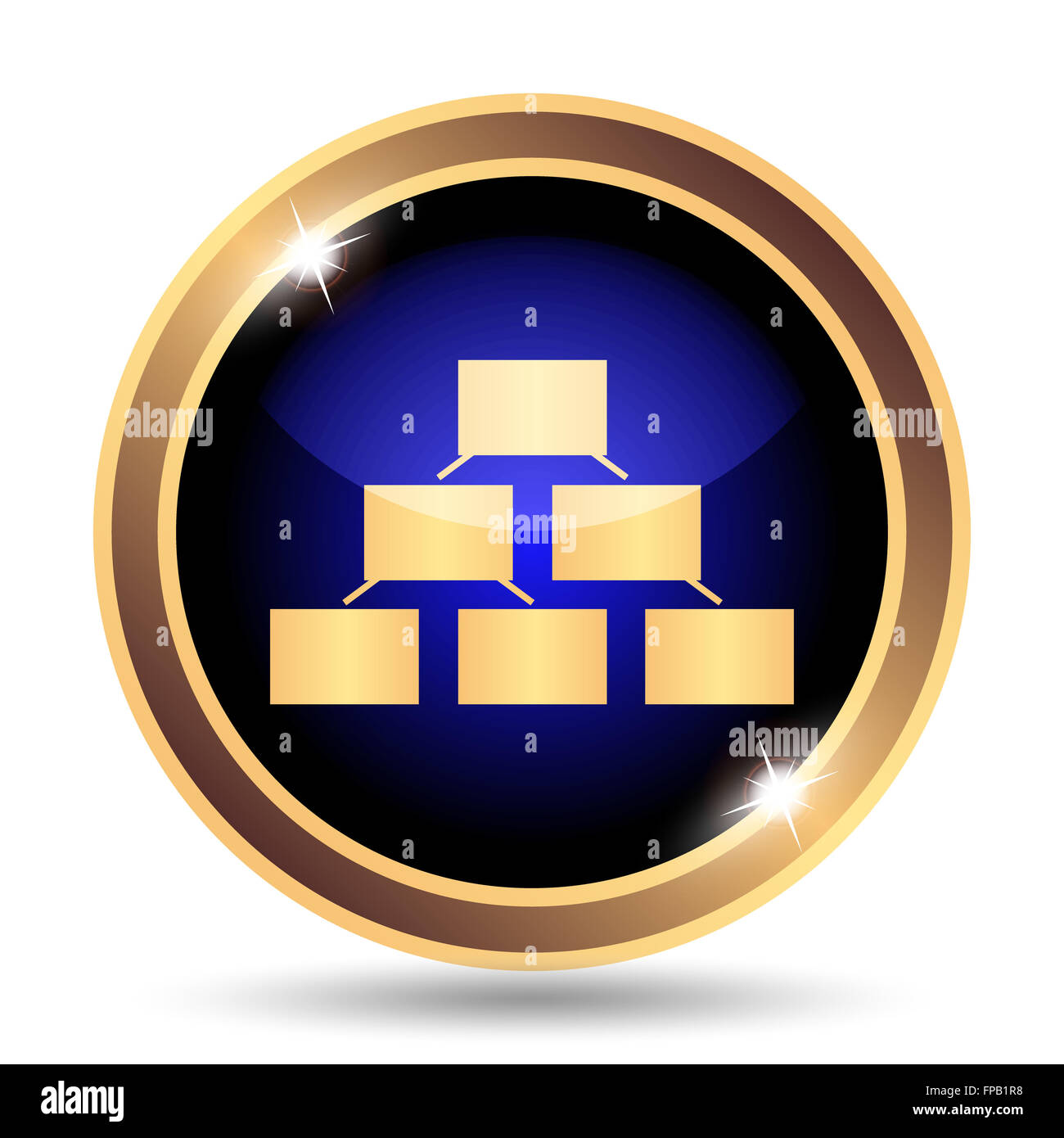 Organizational chart icon. Internet button on white background Stock ...