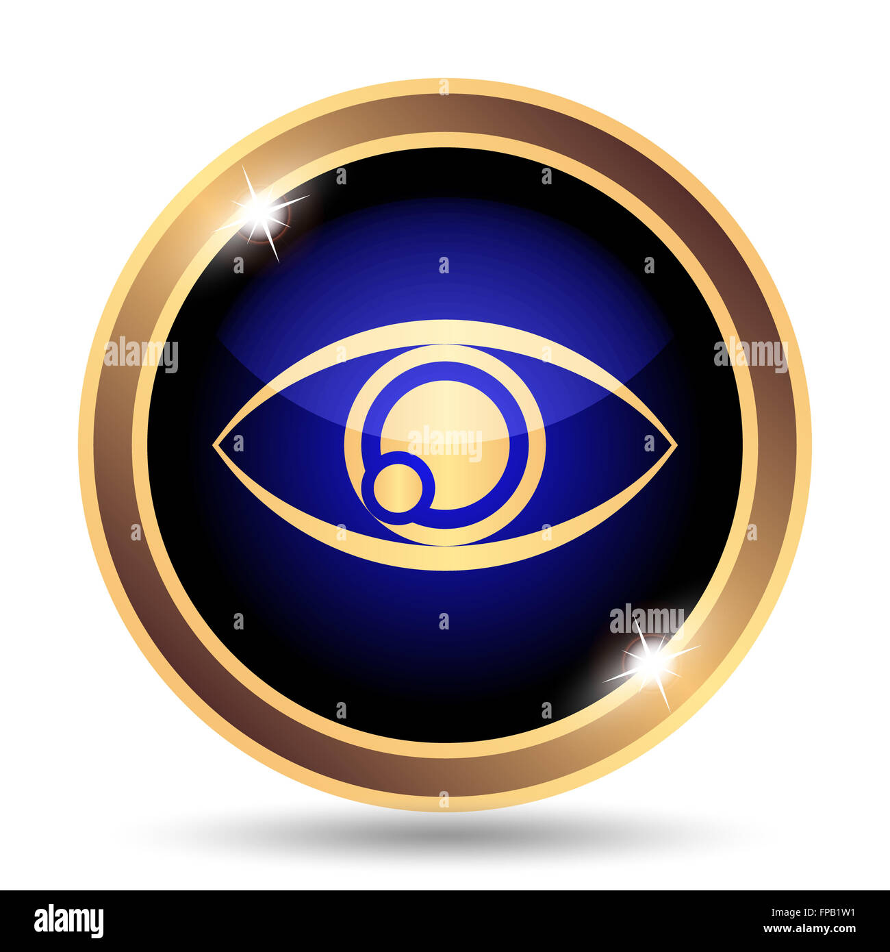 Eye icon. Internet button on white background Stock Photo - Alamy