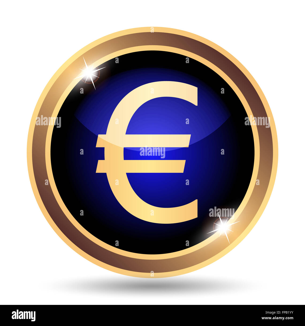 Euro icon. Internet button on white background Stock Photo - Alamy