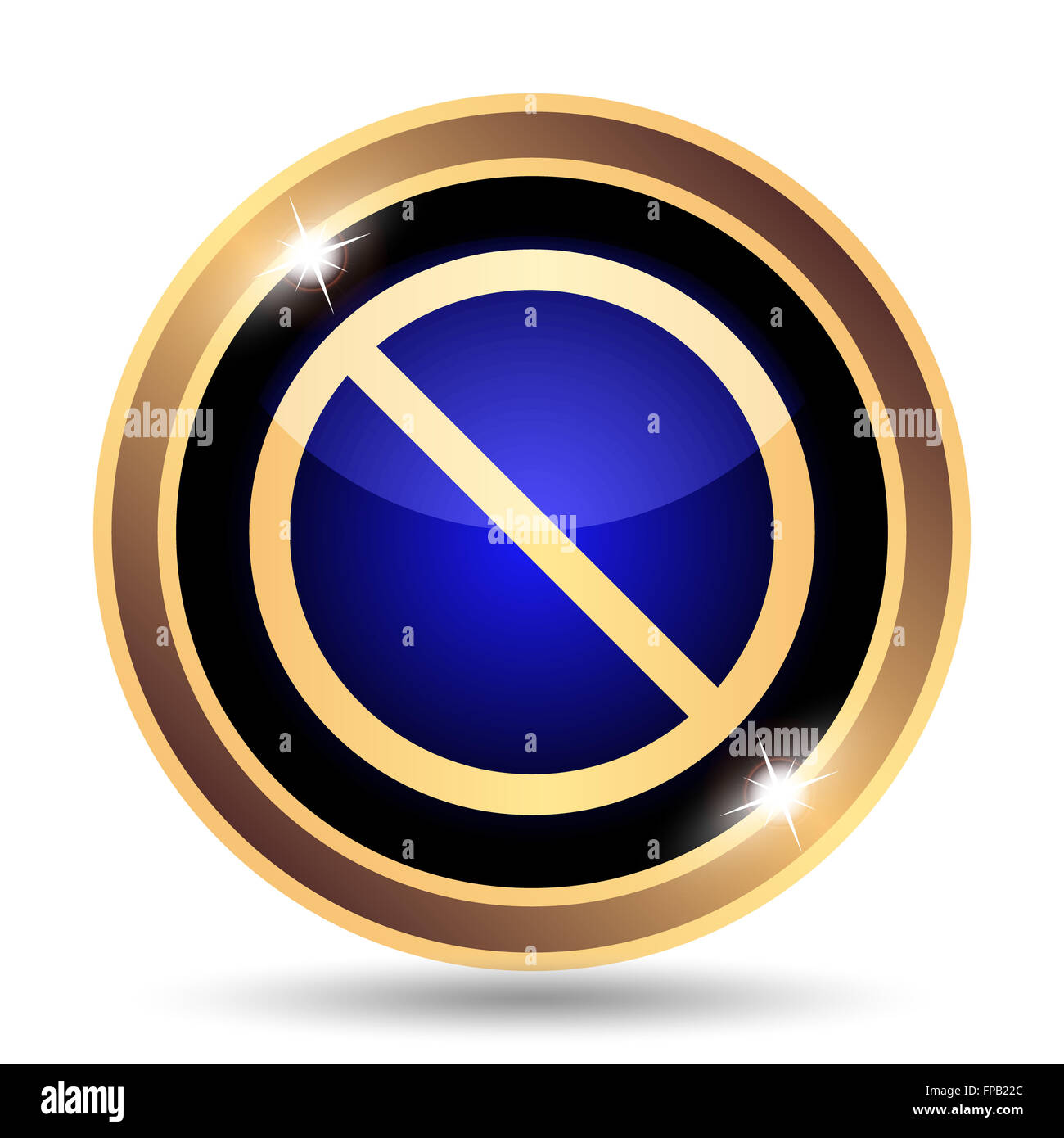 Forbidden icon. Internet button on white background Stock Photo - Alamy