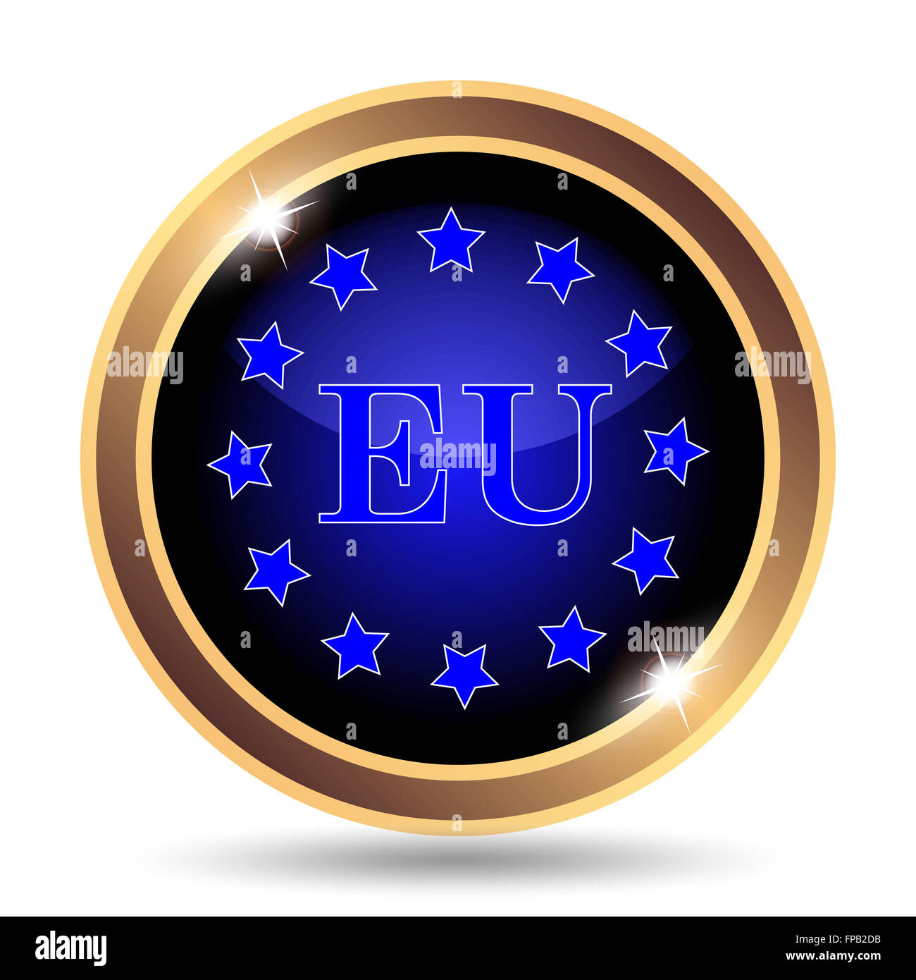 European union icon. Internet button on white background Stock Photo ...