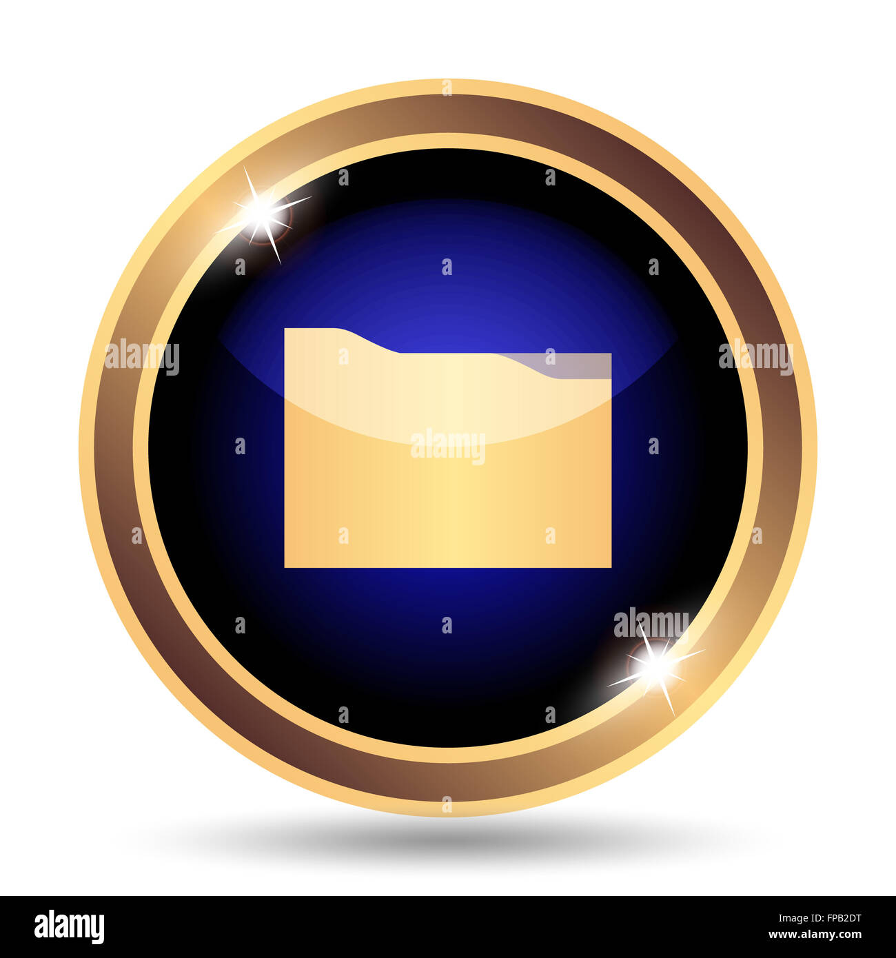 Folder icon. Internet button on white background Stock Photo - Alamy