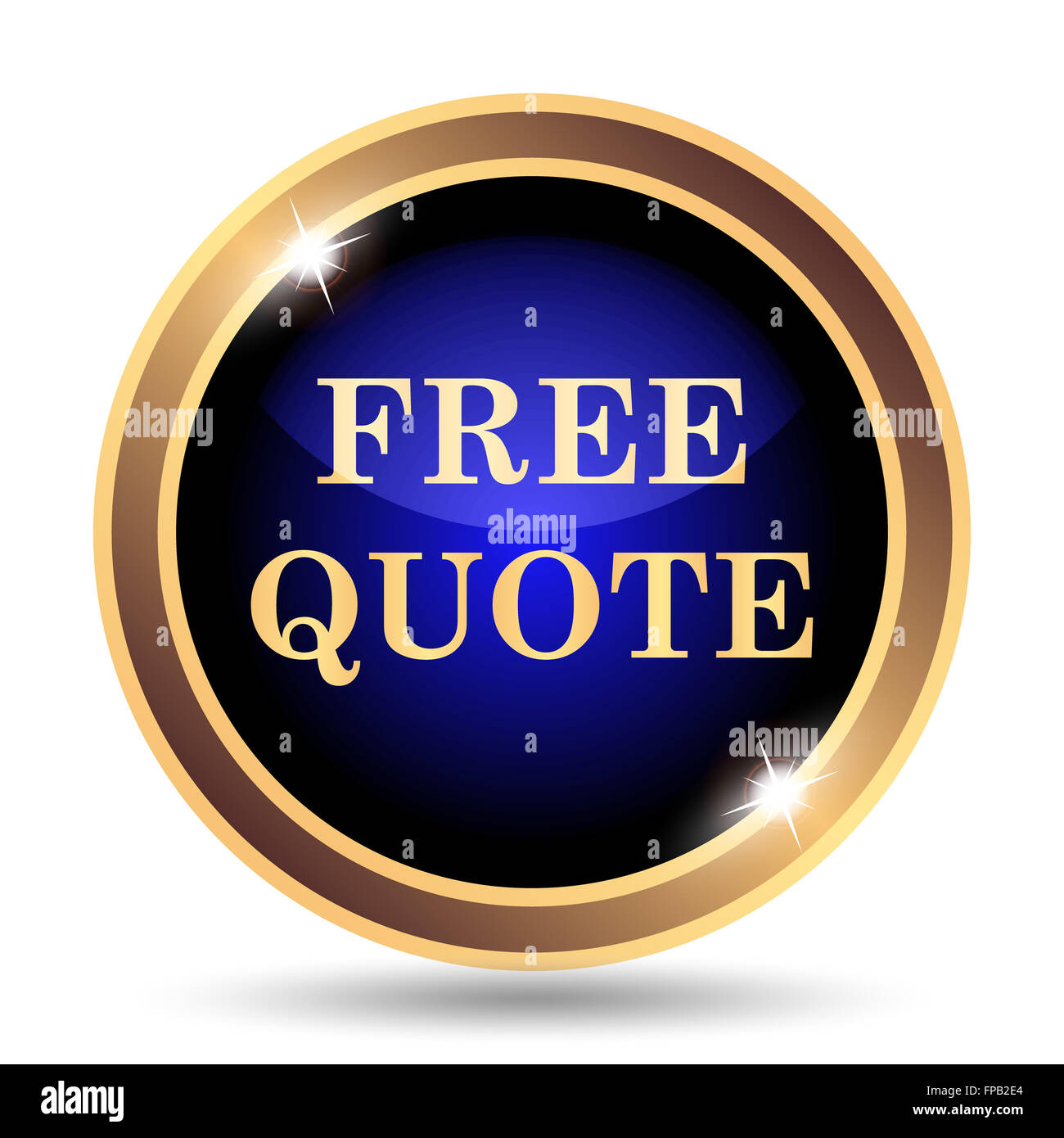 Free quote icon. Internet button on white background Stock Photo - Alamy