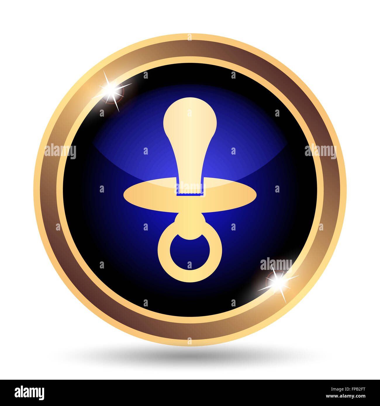 Pacifier icon. Internet button on white background Stock Photo - Alamy