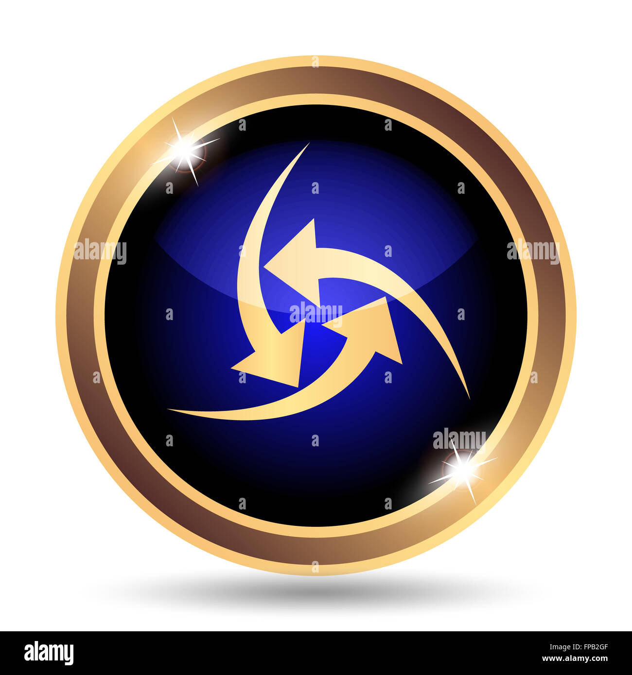 Change icon. Internet button on white background Stock Photo - Alamy