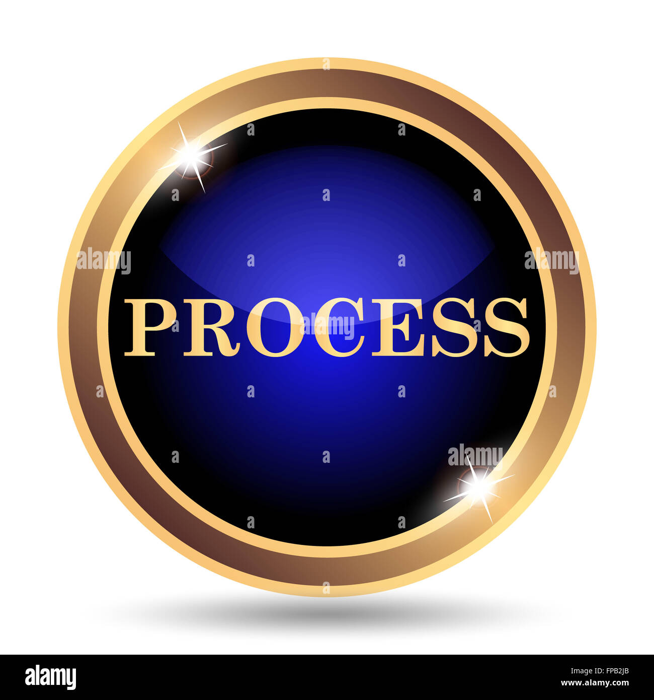Process icon. Internet button on white background Stock Photo - Alamy