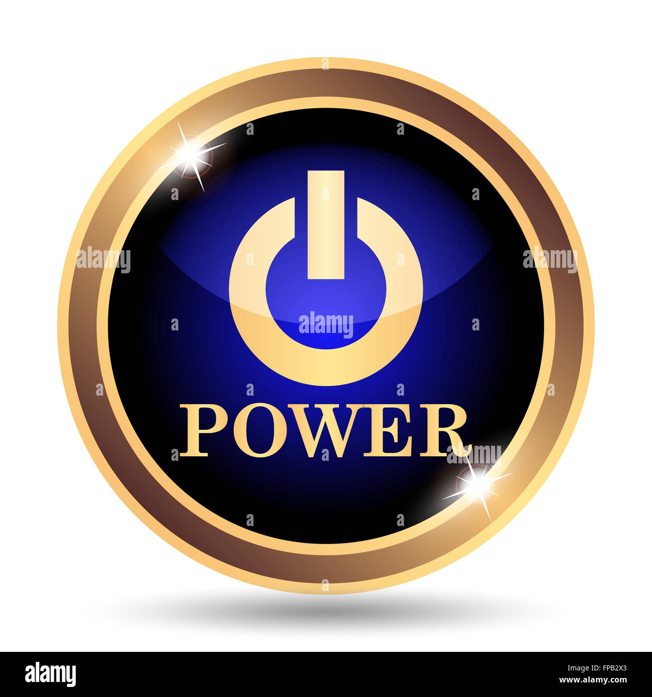 Power button icon. Internet button on white background Stock Photo - Alamy