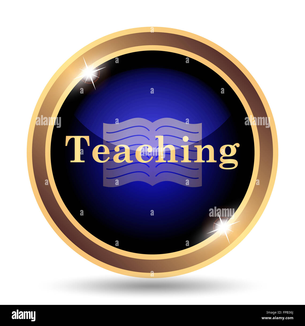 Teaching icon. Internet button on white background Stock Photo - Alamy