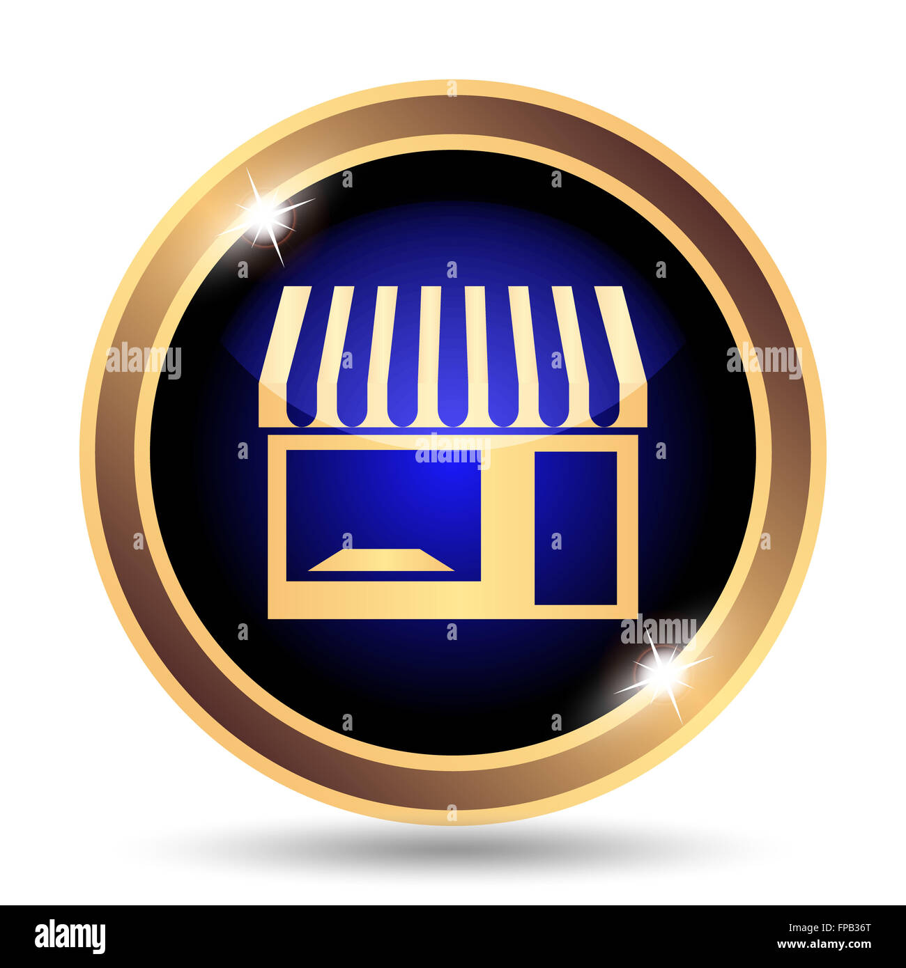 Store icon. Internet button on white background Stock Photo - Alamy
