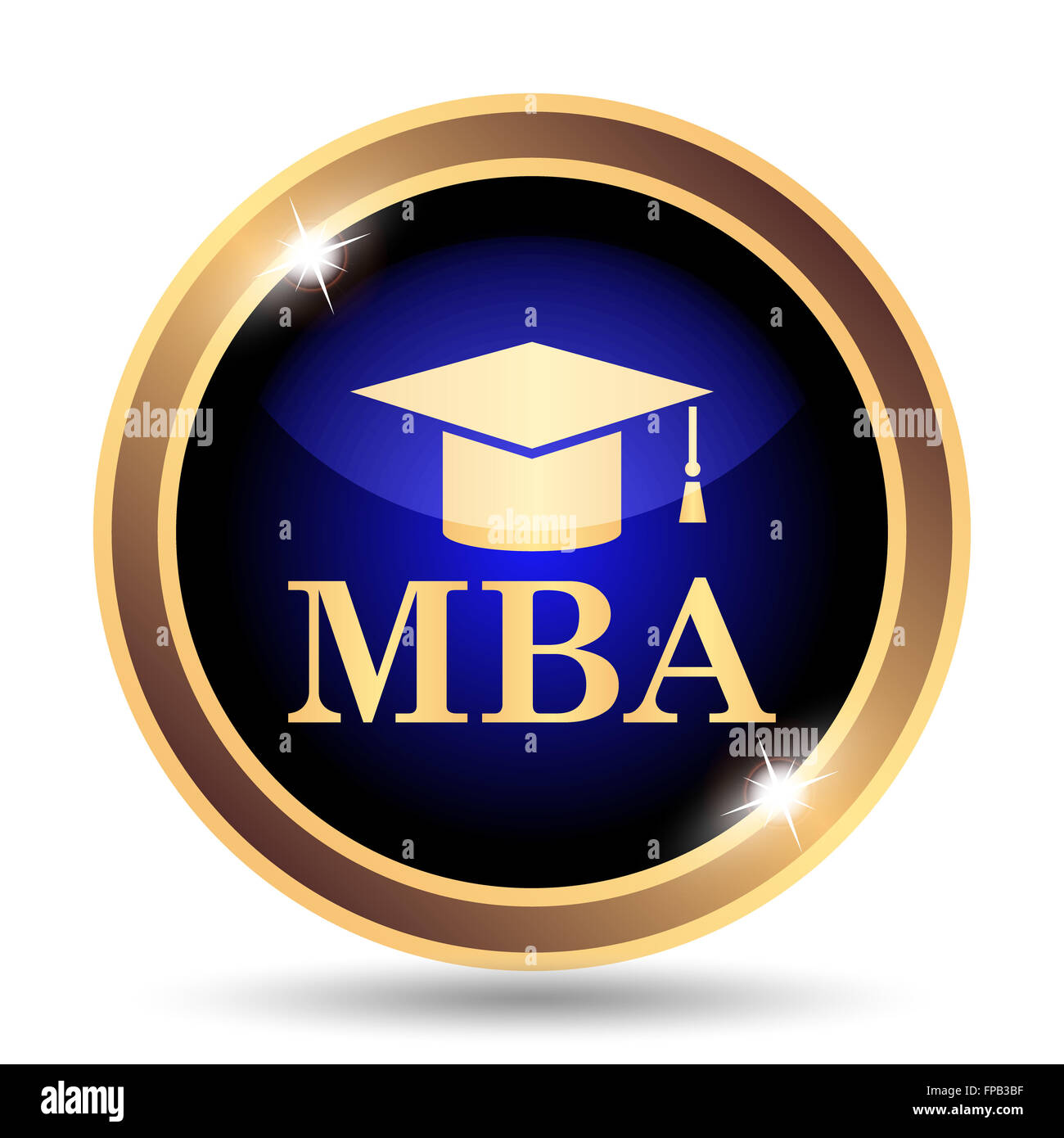 MBA icon. Internet button on white background Stock Photo - Alamy