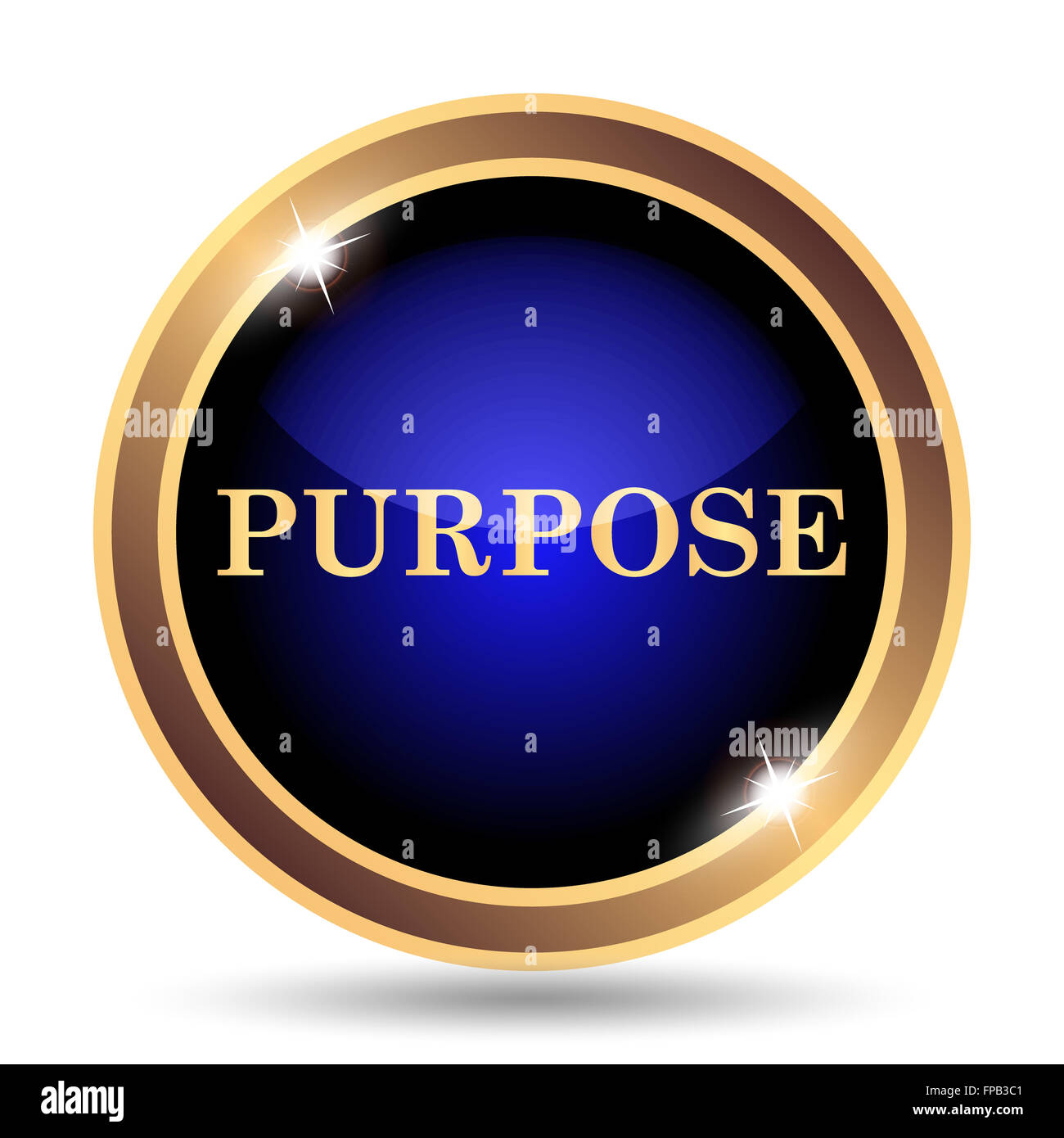 Purpose icon. Internet button on white background Stock Photo - Alamy