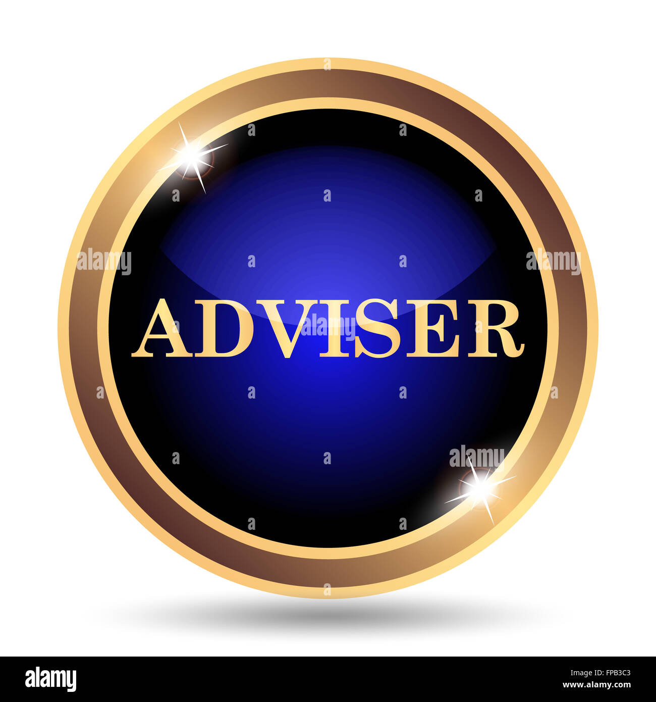 Adviser icon. Internet button on white background Stock Photo - Alamy