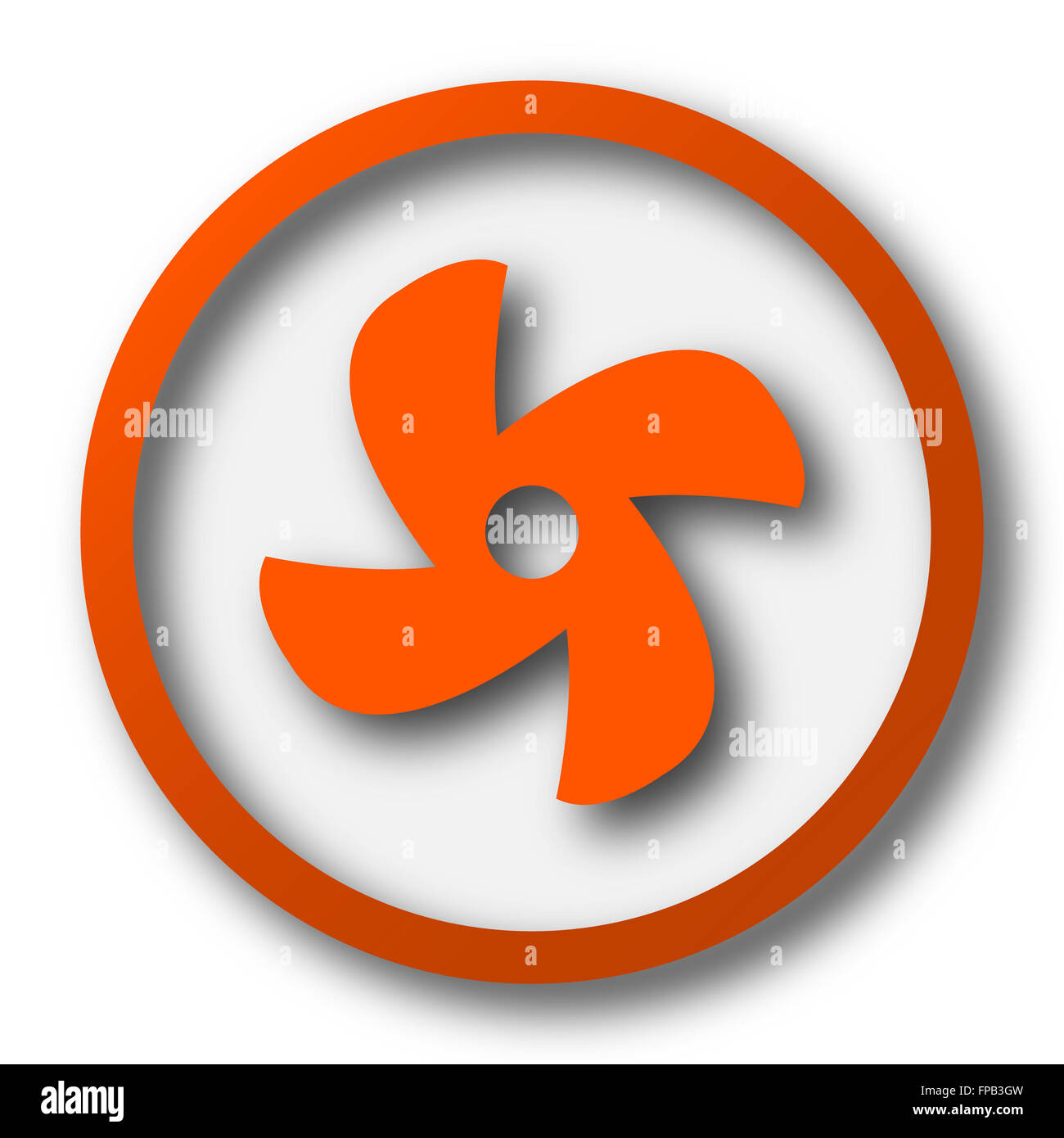 Fan icon. Internet button on white background Stock Photo - Alamy