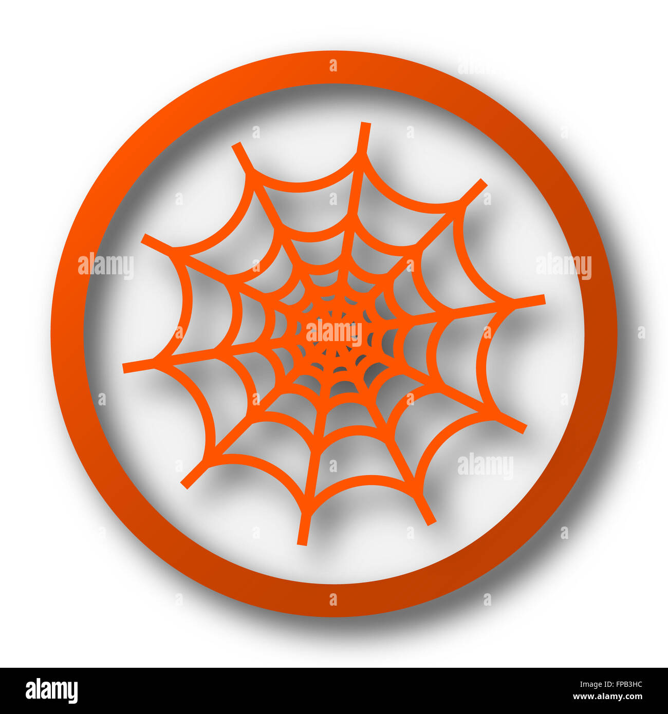 Spider web icon. Internet button on white background Stock Photo - Alamy