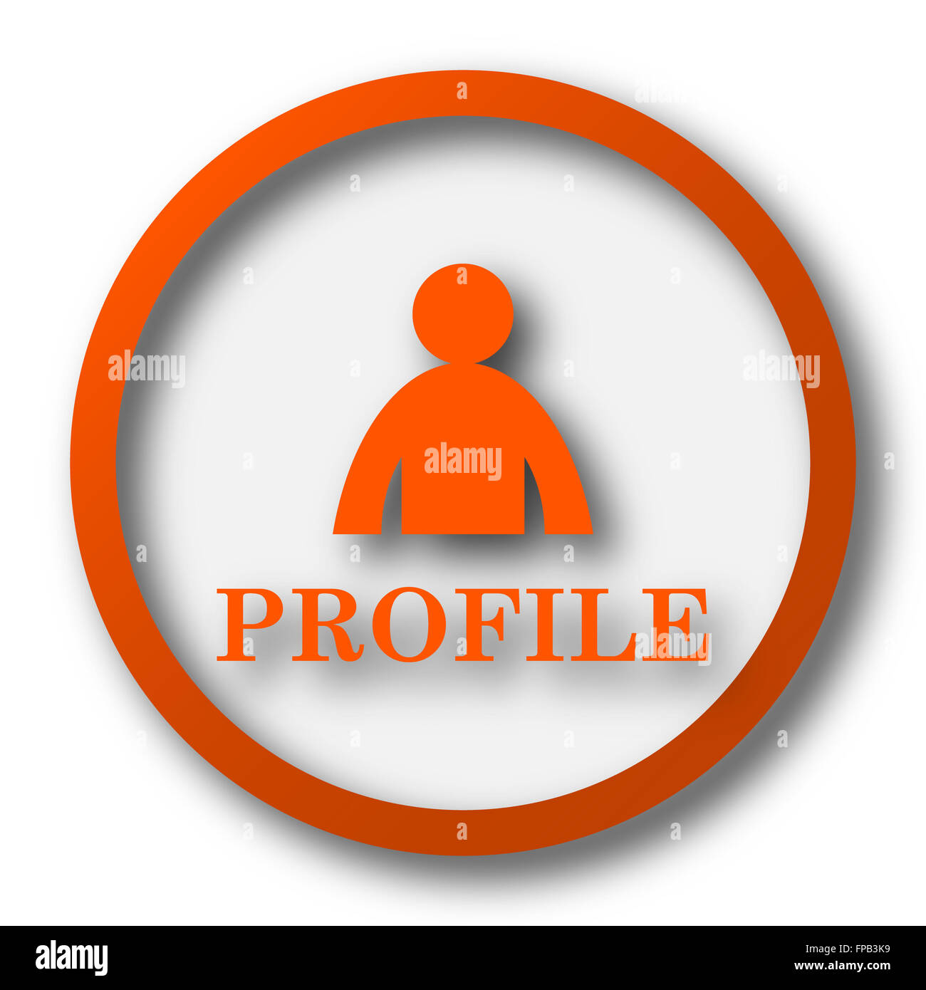 Profile icon. Internet button on white background Stock Photo - Alamy