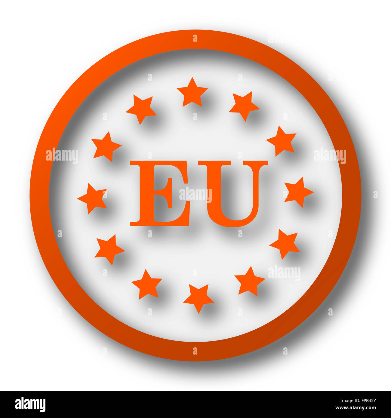 European union icon. Internet button on white background Stock Photo ...