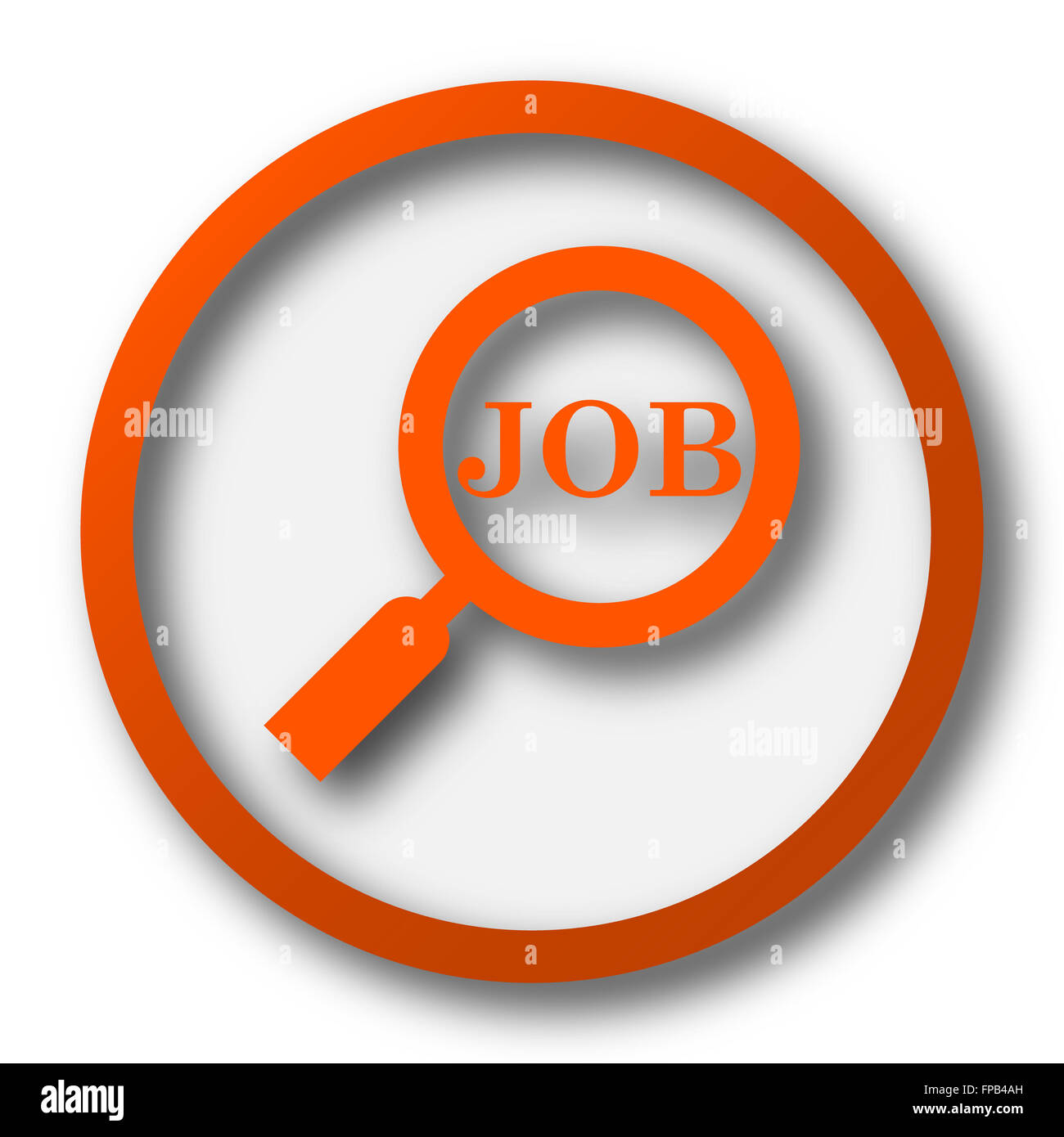 Search for job icon. Internet button on white background Stock Photo ...