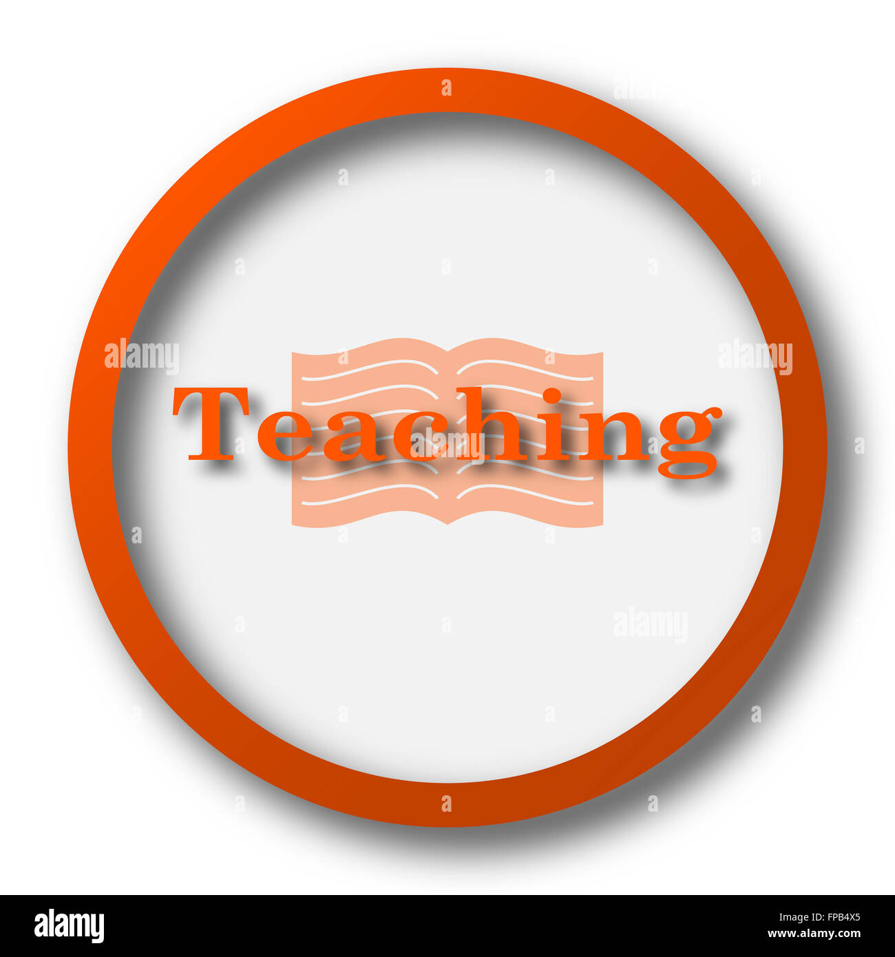 Teaching icon. Internet button on white background Stock Photo - Alamy