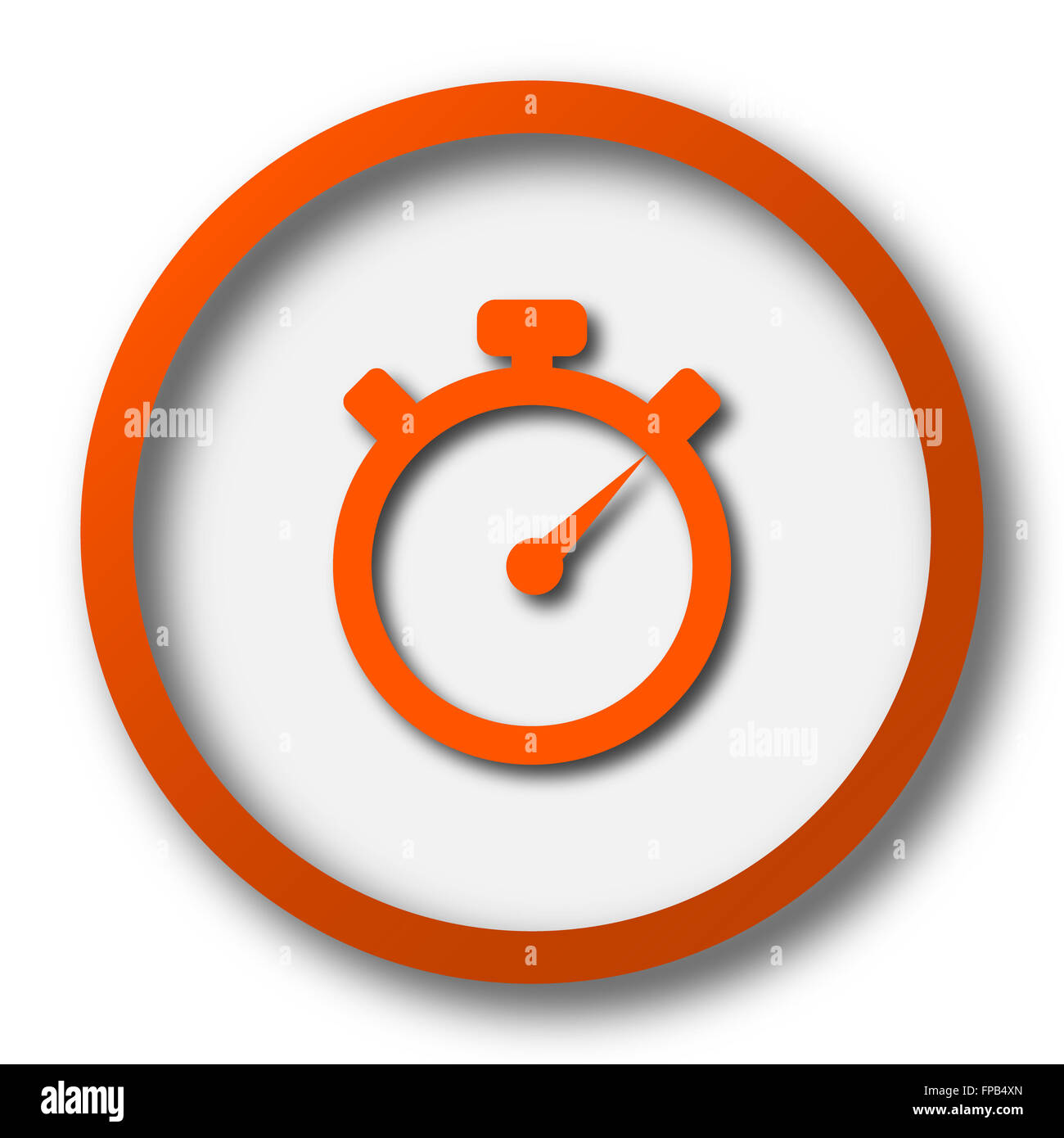 Timer icon. Internet button on white background Stock Photo - Alamy