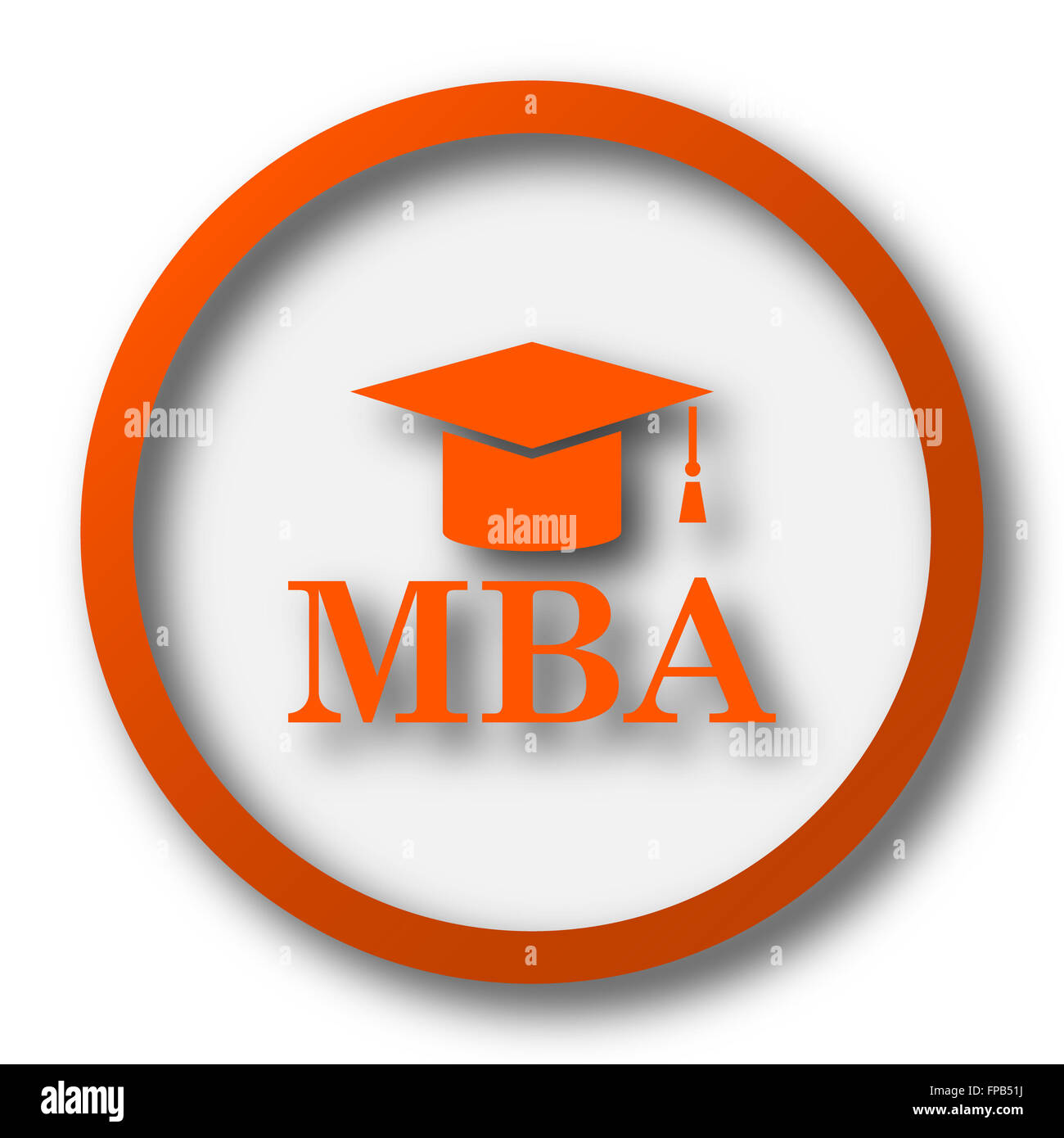 MBA icon. Internet button on white background Stock Photo - Alamy